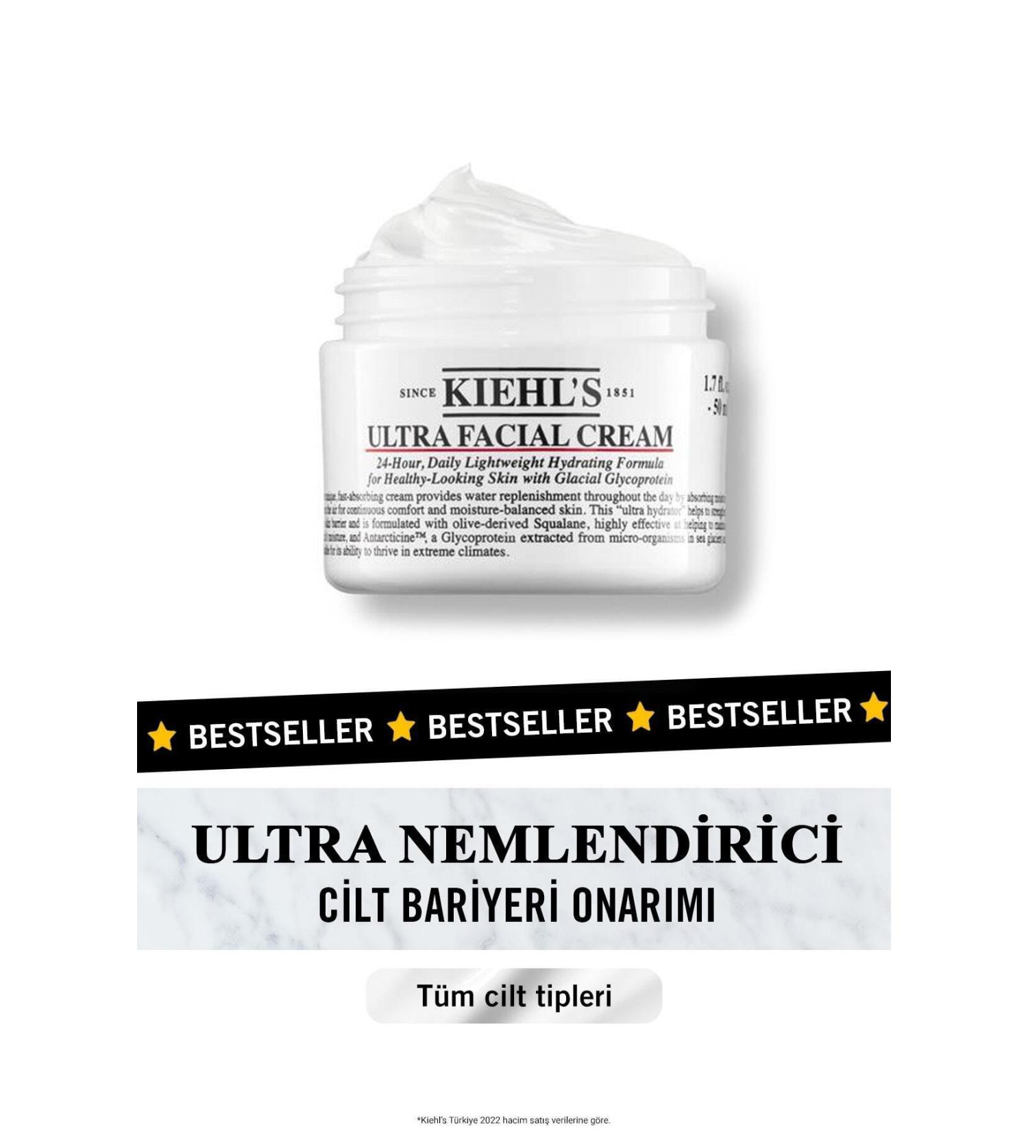 Kiehl's 24 Hour Ultra Facial 2.3 Times More Moisturizing Daily Care Cream 50 ml - Buy Online on GoSupps.com