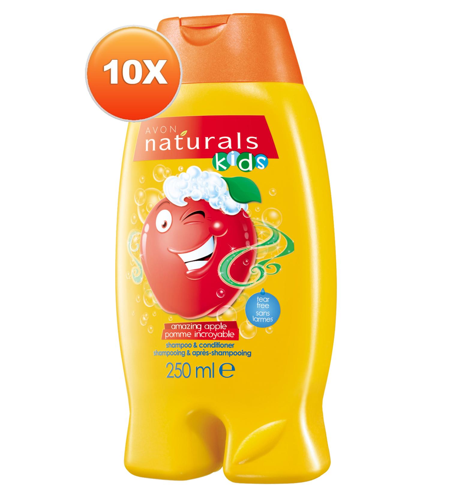 Avon Apple Scented No-Tear Shampoo and Conditioner 250 Ml. Set of 10