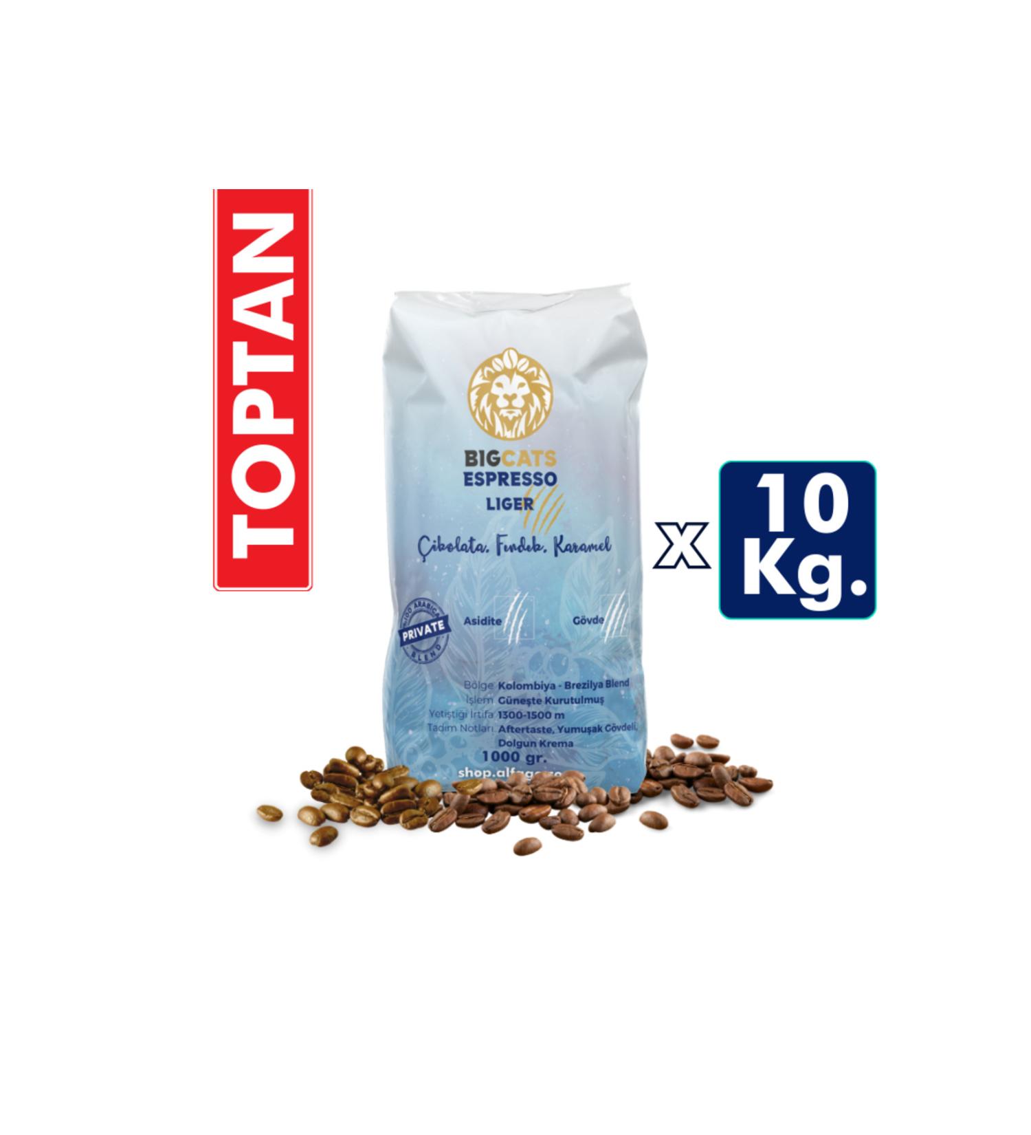 Bigcats Liger Espresso Coffee - 10 Kg. (Wholesale)