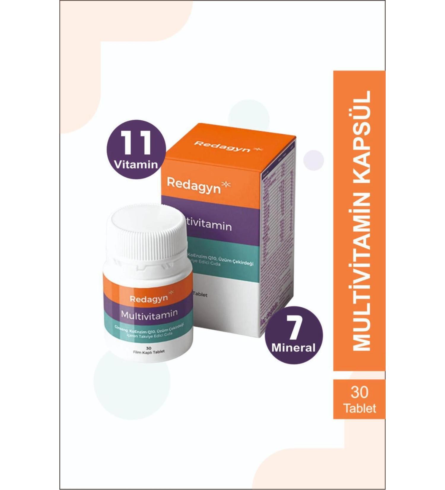 vigor arge Redagyn Multivitamin 30 Film Coated Tablets - Buy Online on GoSupps.com