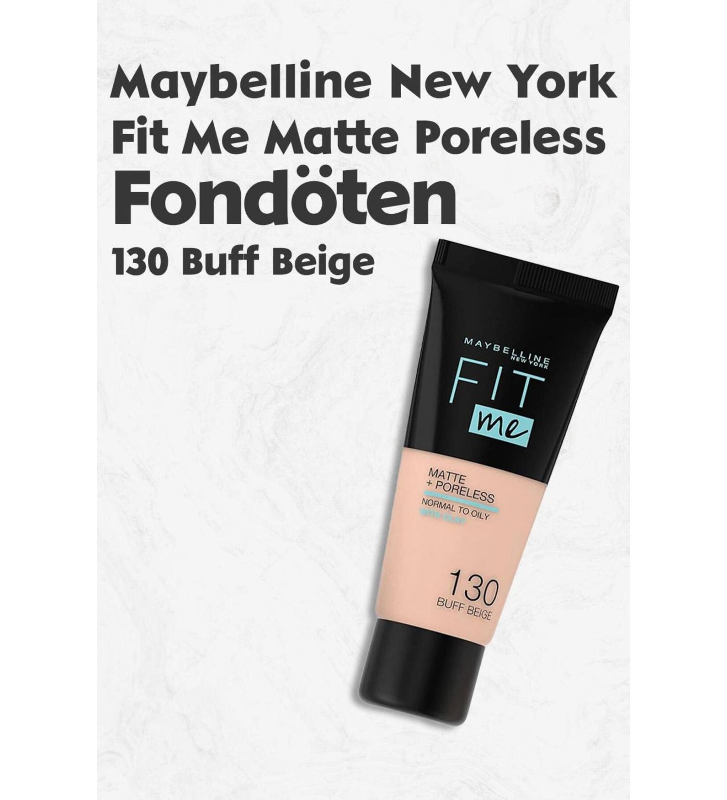 Maybelline New York Maybelline Fit Me Matte Poreless Foundation 130 Buff Beige