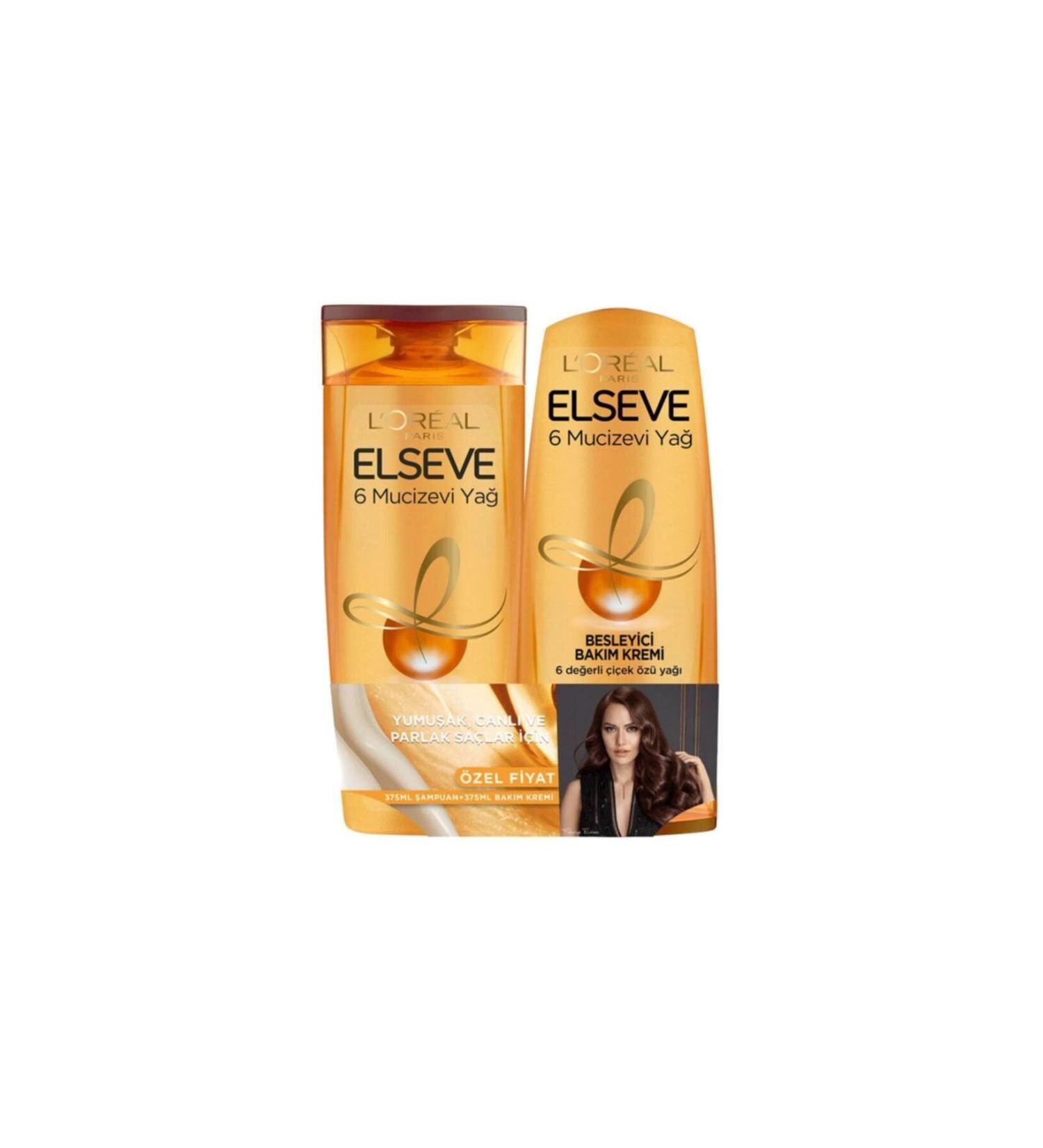 Elseve 6 Miraculous Oil Shampoo 375 Ml + Care Cream 375 Ml - Buy Online on GoSupps.com