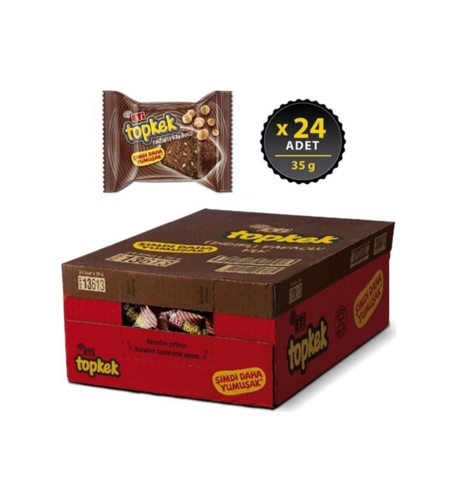 Eti Topkek Hazelnut Cocoa 35 Gr X 24 Pieces