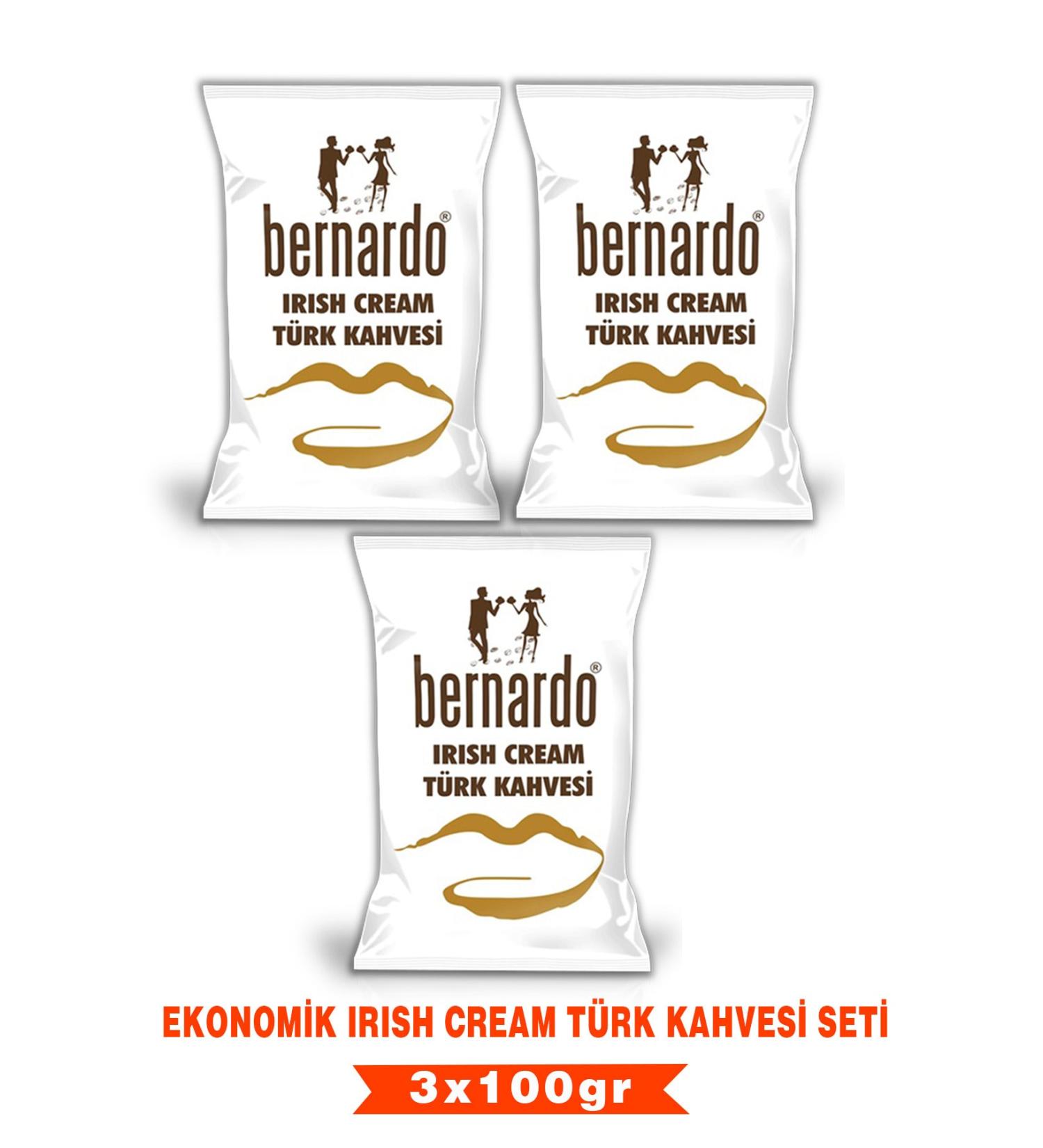 Bernardo 3-Piece Irish Cream Turkish Coffee Economic Set 100grx3