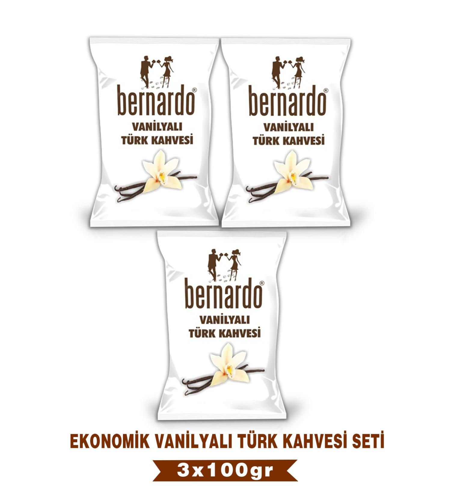 Bernardo Triple Vanilla Turkish Coffee Economic Set 100grx3