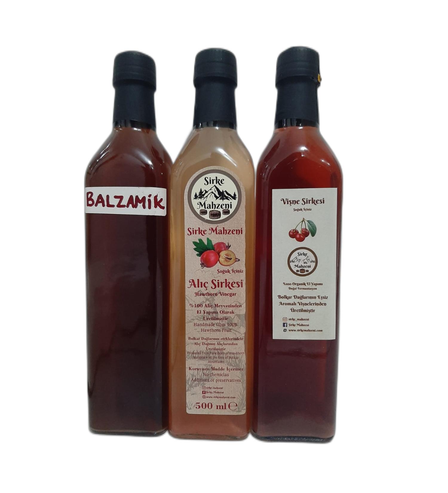 Vinegar Cellar BALSAMIC VINEGAR-HAWK THOUSAND VINEGAR-SOUR CHERRY VINEGAR 3-PACK