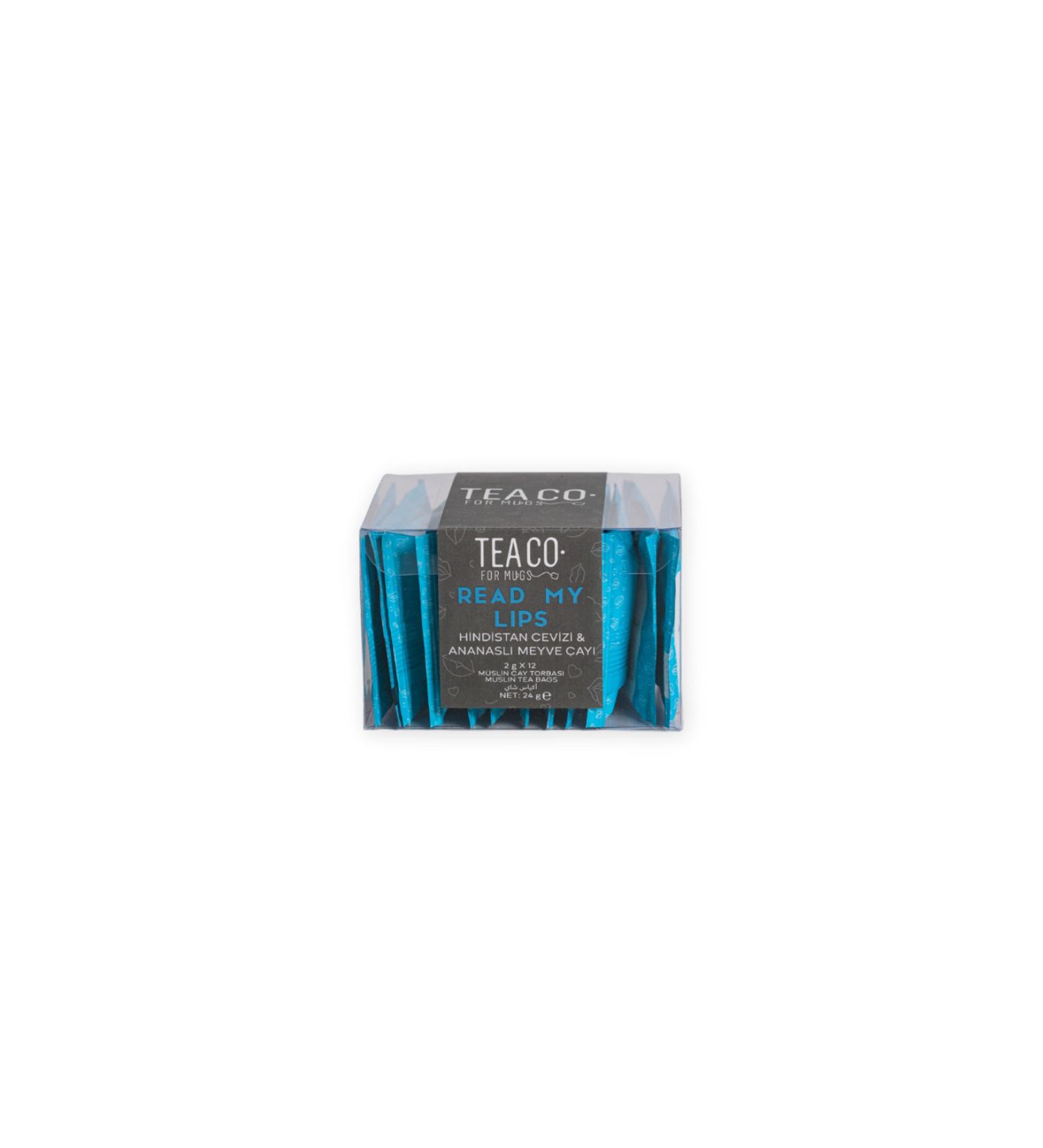 TEA CO Read My Lips - Pineapple and Coconut Fruit Tea Muslin Tea Bag