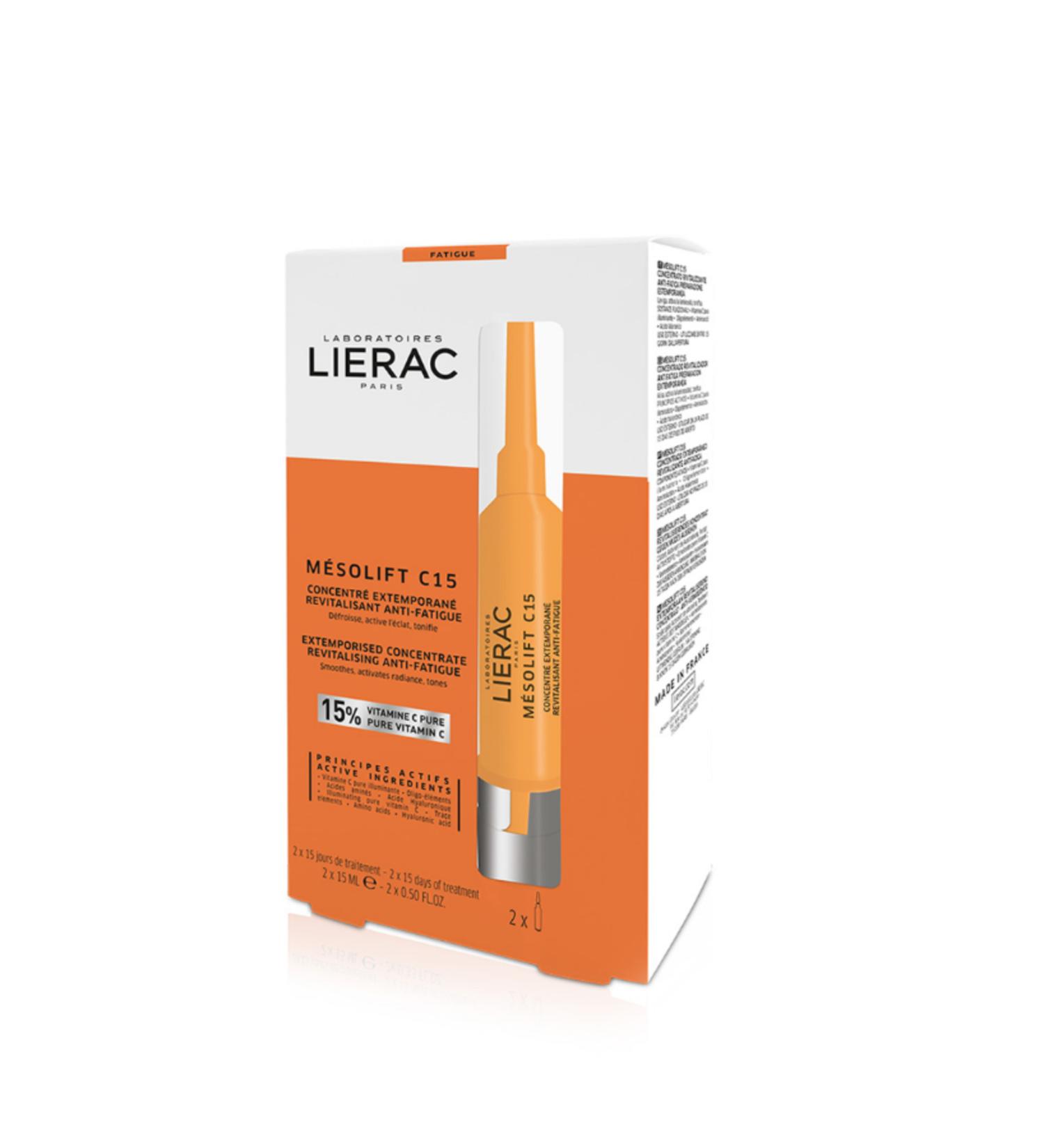 Lierac Mesolift C15 Anti-Fatigue Revitalizing Serum 2x15 ml (Mineral complex) - Buy Online on GoSupps.com