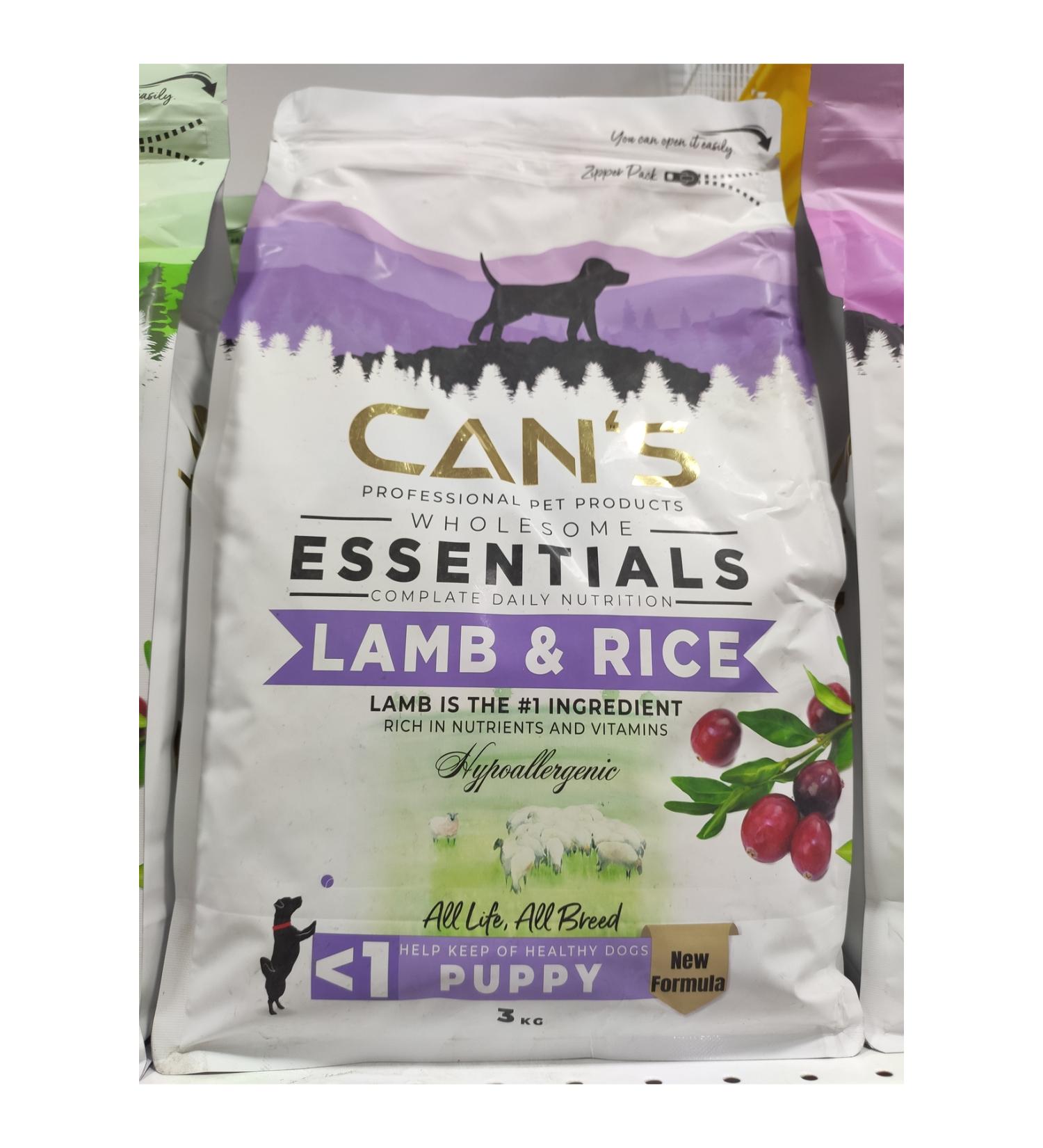 Cans lamb meat puppy food 3 kg