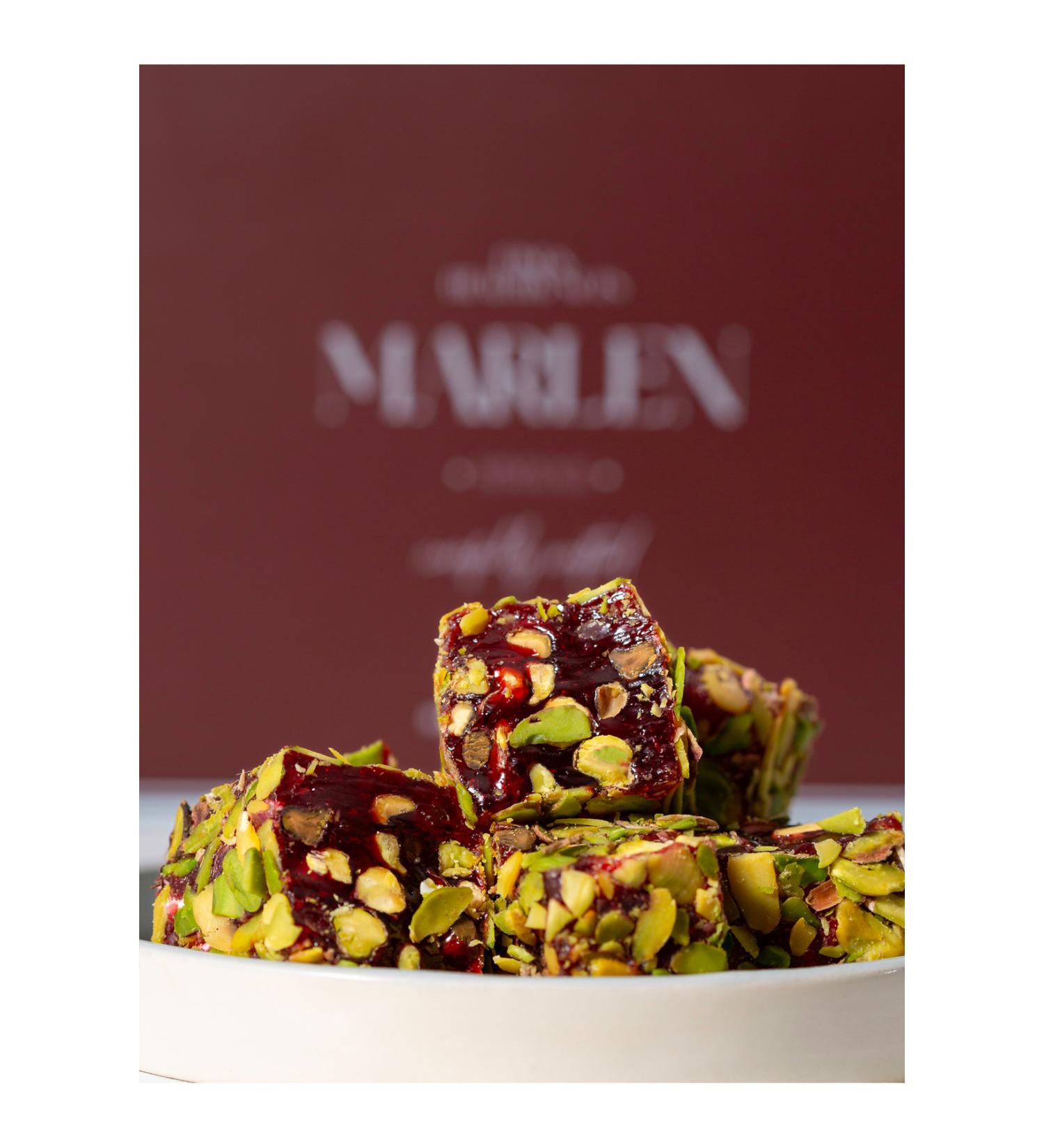 Marlen Filet Pistachio Pomegranate Wick Turkish Delight 250g