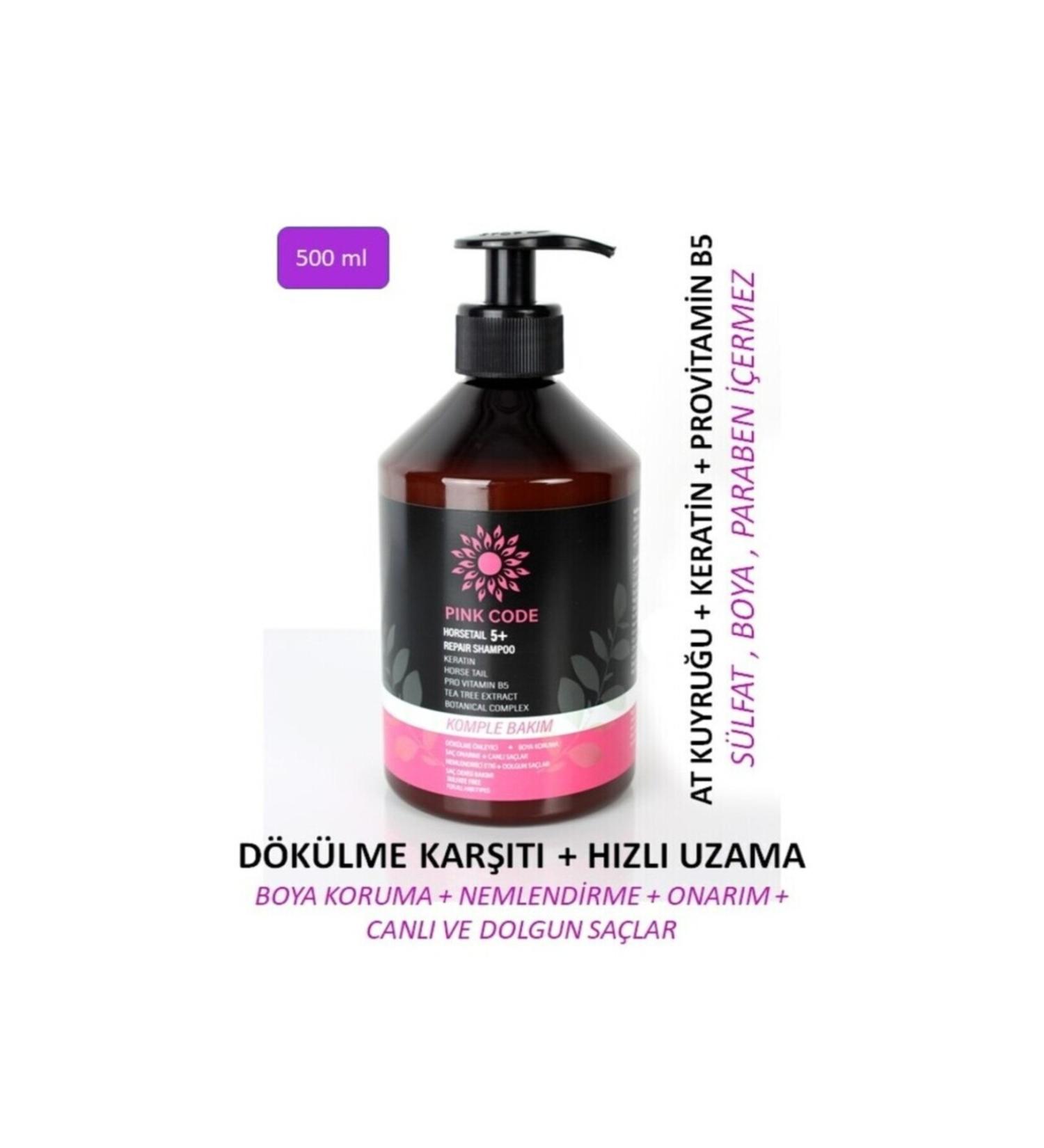 PINK CODE Anti Hair Loss Salt-Free Complete Care Shampoo Horsetail Keratin Provitaminb5 Anti Hair Loss - Buy Online on GoSupps.com