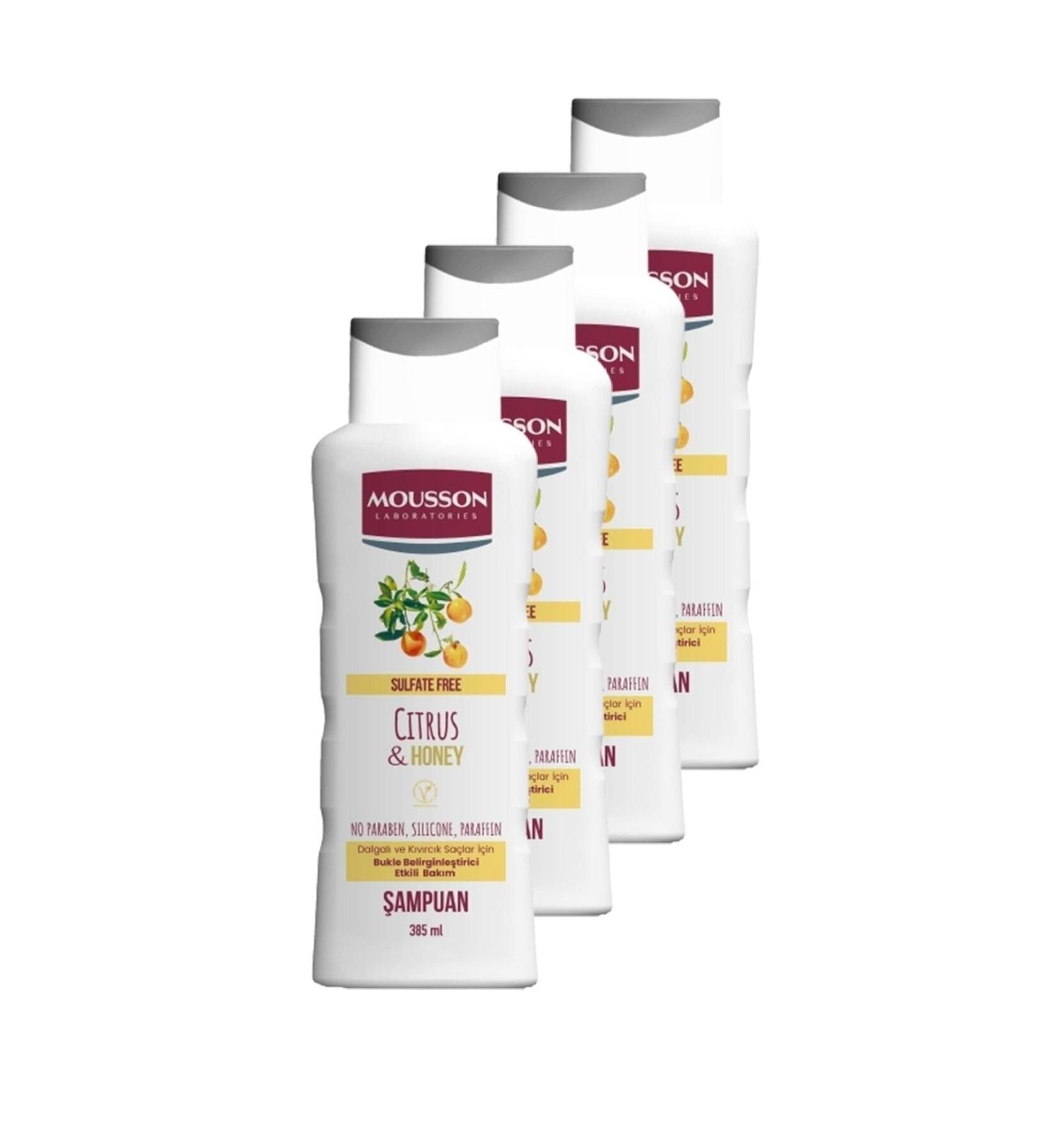 Mousson Curl Defining Effect Sulfate-Free Shampoo with Citrus and Honey Extract 385 Ml Set of 4 - Buy Online on GoSupps.com