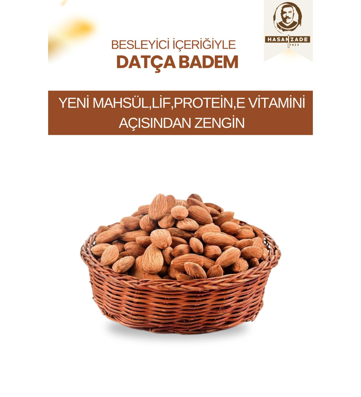 Hasanzade Datca Almond Nurlu Raw 500 GR