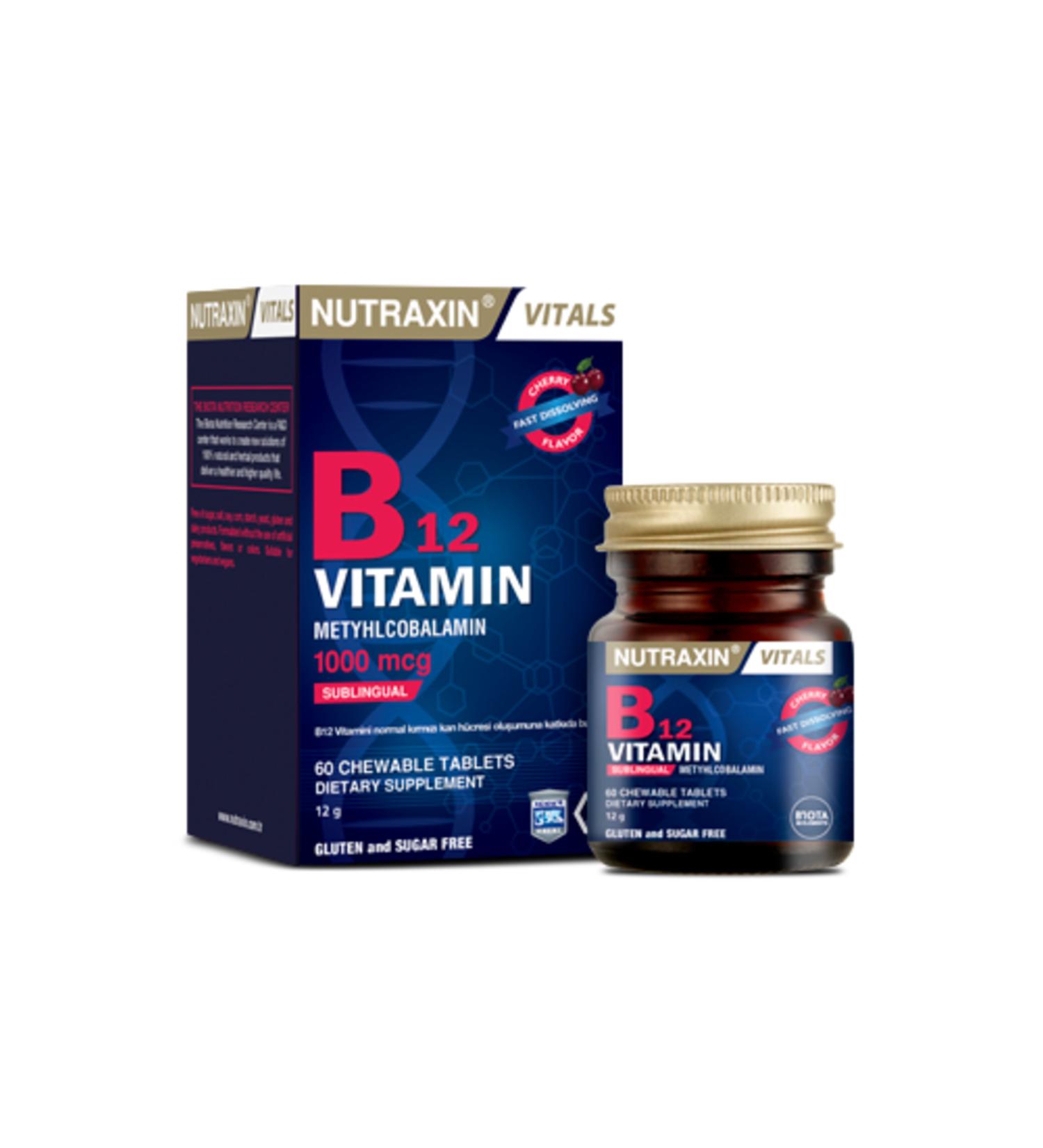 Nutraxin Vitals Vitamin B12 60 Tablets