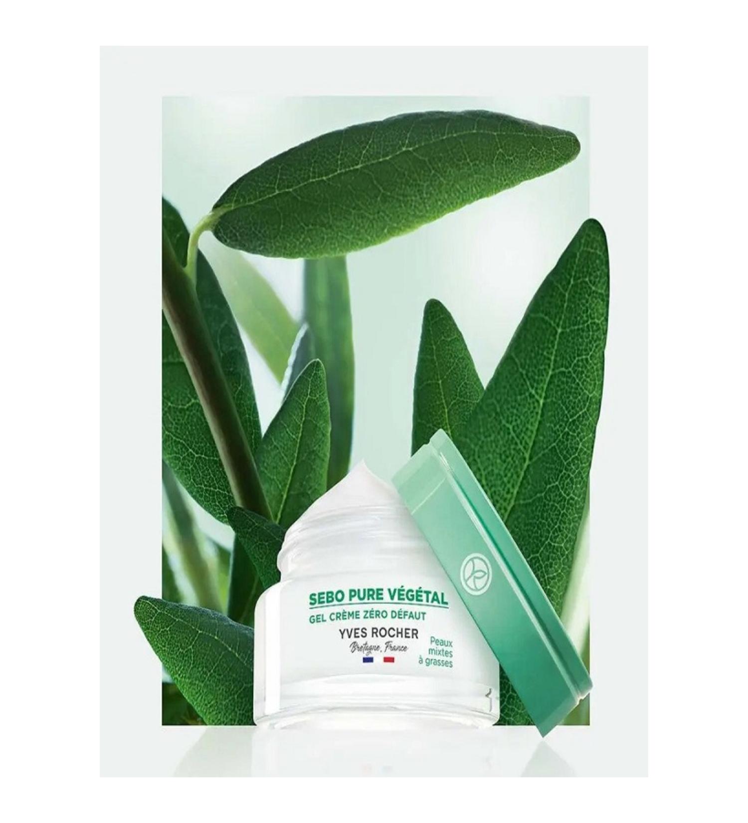 Yves Rocher Gel Cream -Sebo Pure Vegetal Oil Balancing and Mattifying Zinc & Salicylic Acid 50 ml - Buy Online on GoSupps.com