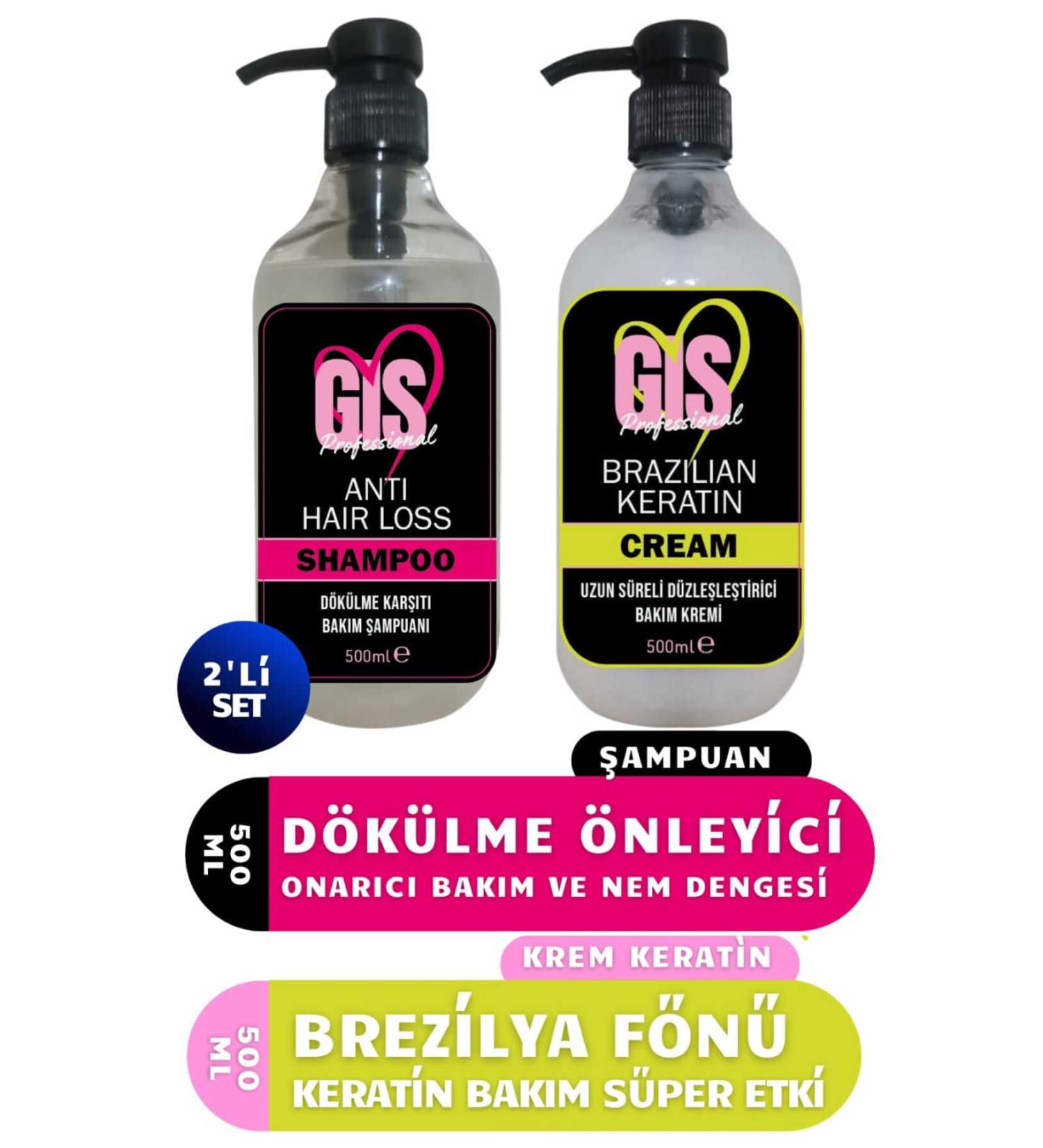 Gis Professional 2-Piece Deal Set / Anti-Loss Shampoo and Brazilian Keratin - Buy Online on GoSupps.com
