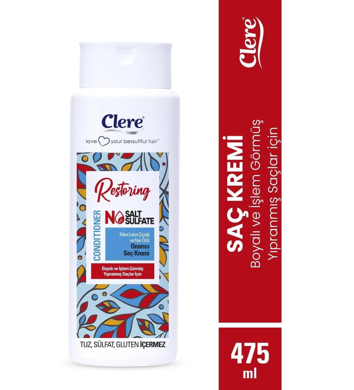 Clere Restoring Blue Lotus Flower and Pomegranate Color Protecting Repair Conditioner - Buy Online on GoSupps.com