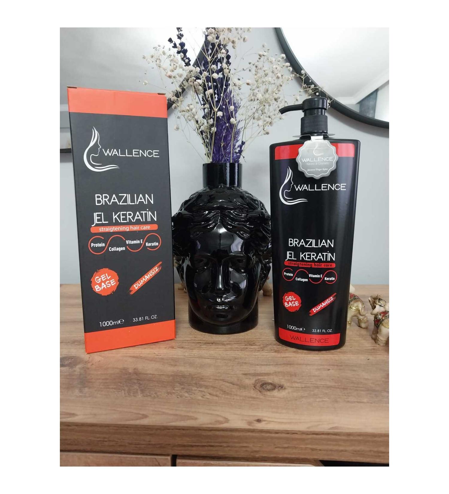 wallence Keratin Care Gel That Makes Hair Look Lively and Smooth and Straightens 1000 ML