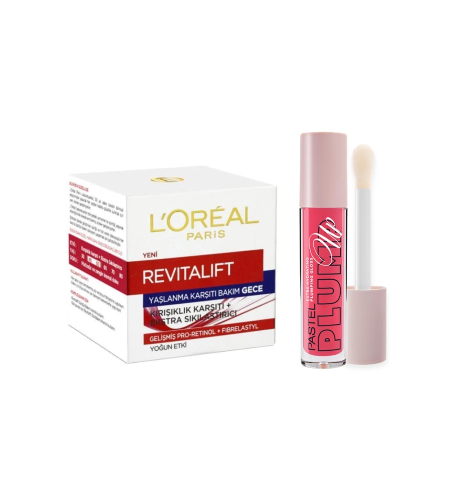 Pastel Plump Up Extra Hydrating Plumping + L'Oreal Paris Revitalift Anti-Aging Night Cream 50ml