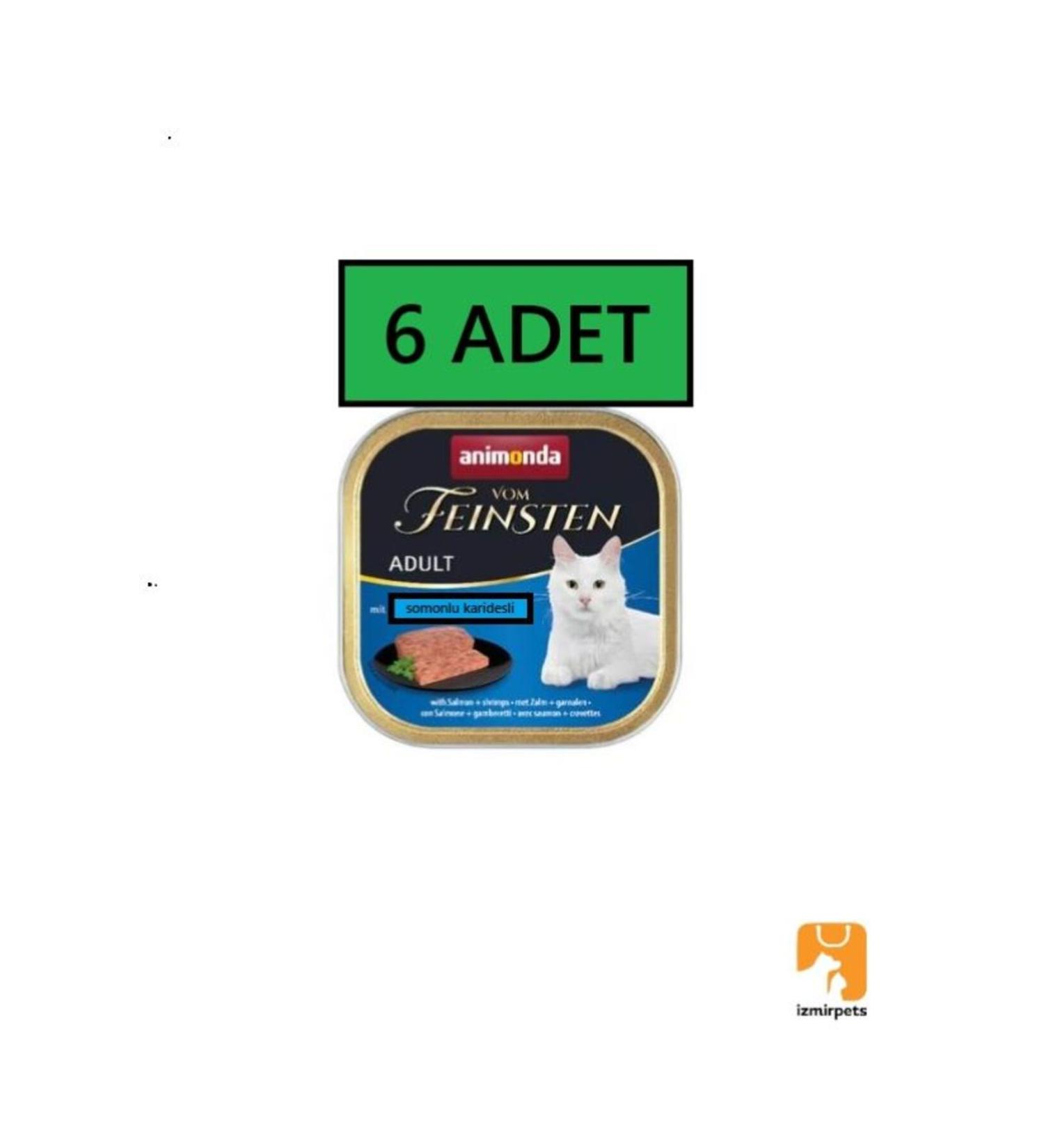 Animonda Vom Feinsten Cat Food with Salmon and Shrimp 100 gr x 6 Pieces