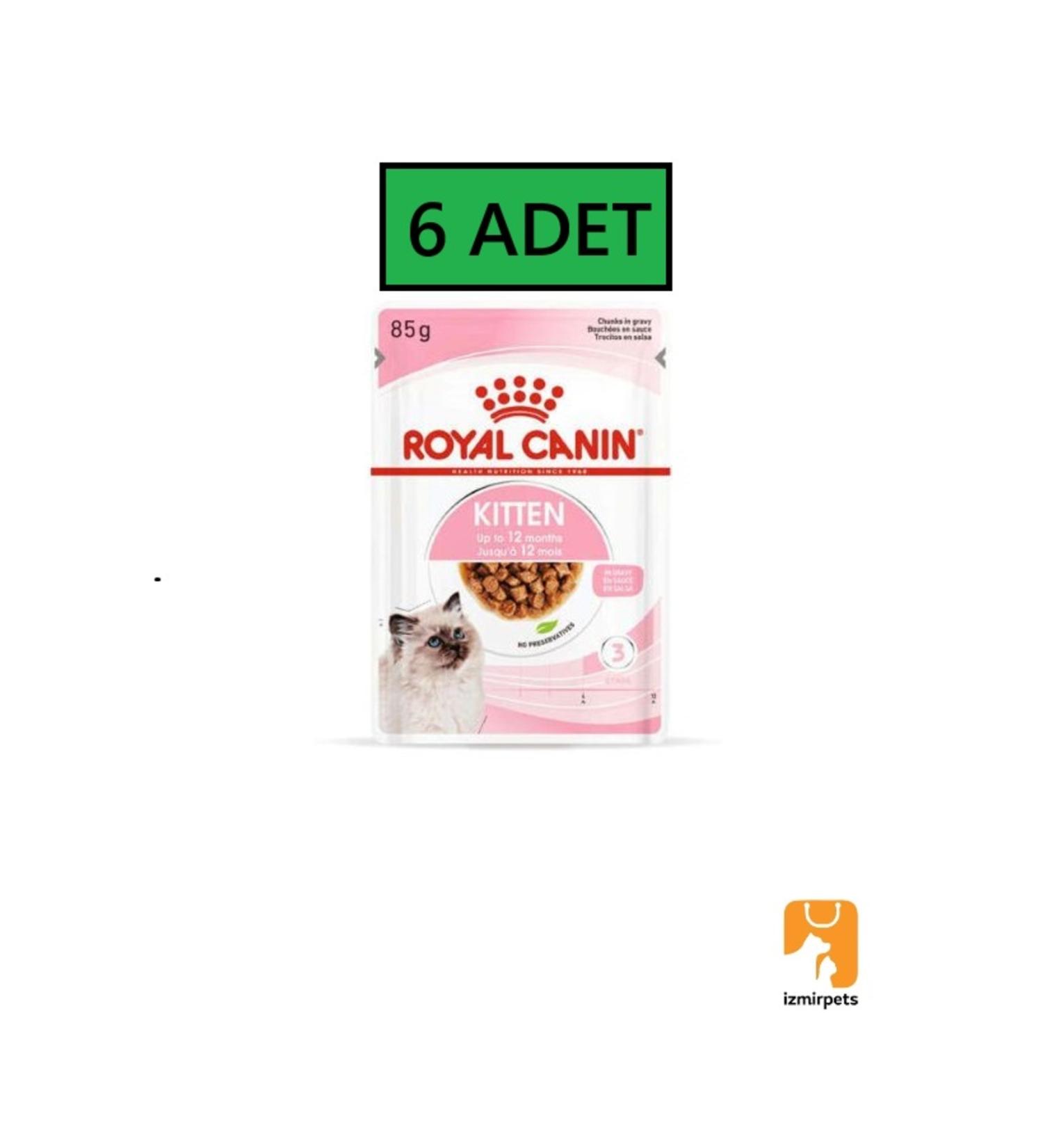 Royal Canin Royal Canin Kitten Wet Cat Food 6 Pieces X 85 gr Kitten Gravy Sauce