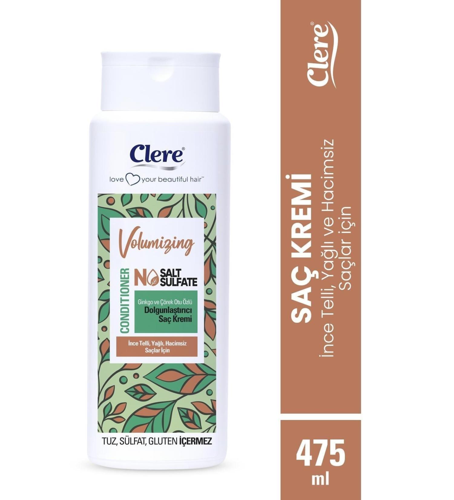Clere Volumizing Ginkgo and Black Cumin Extract Volumizing Conditioner - Buy Online on GoSupps.com