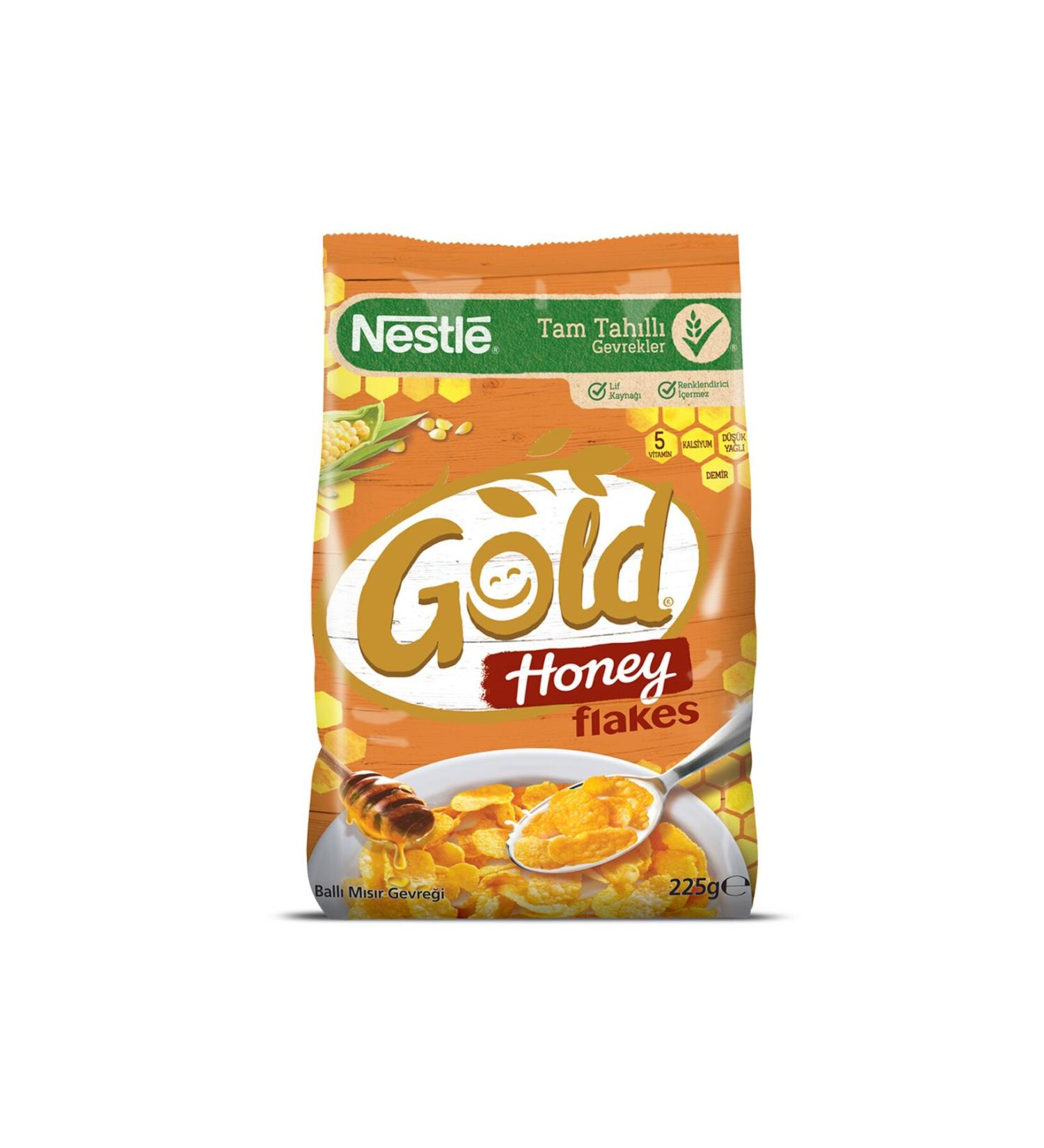 Nestle Gold Honey Flakes Honey Corn Flakes 225 Gr x 3 Pieces