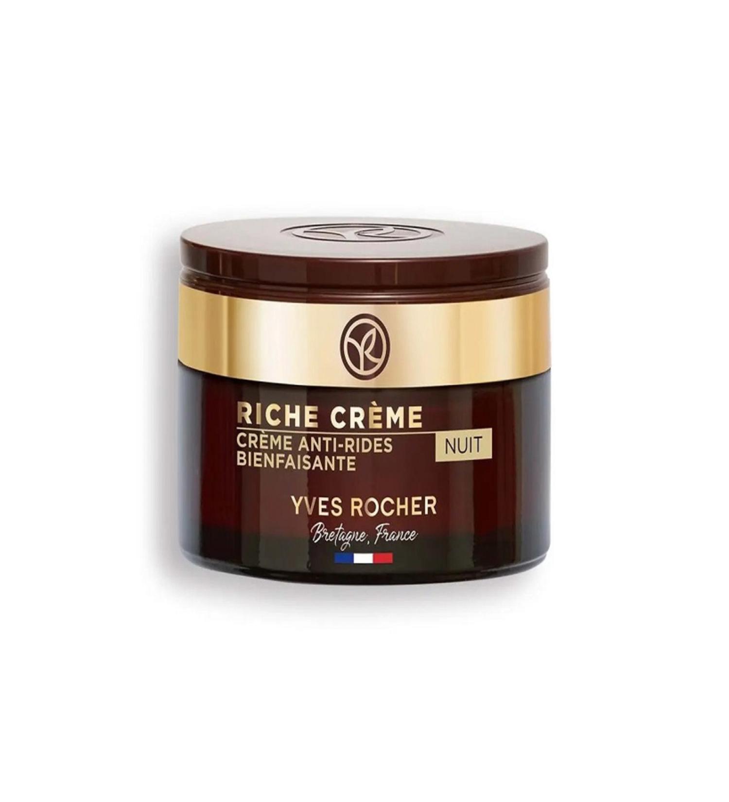 Yves Rocher Night Cream - Nourishing Anti-Aging Precious Oil Care / Riche Cr me Vitamin A & Vitamin E 50 ml - Buy Online on GoSupps.com