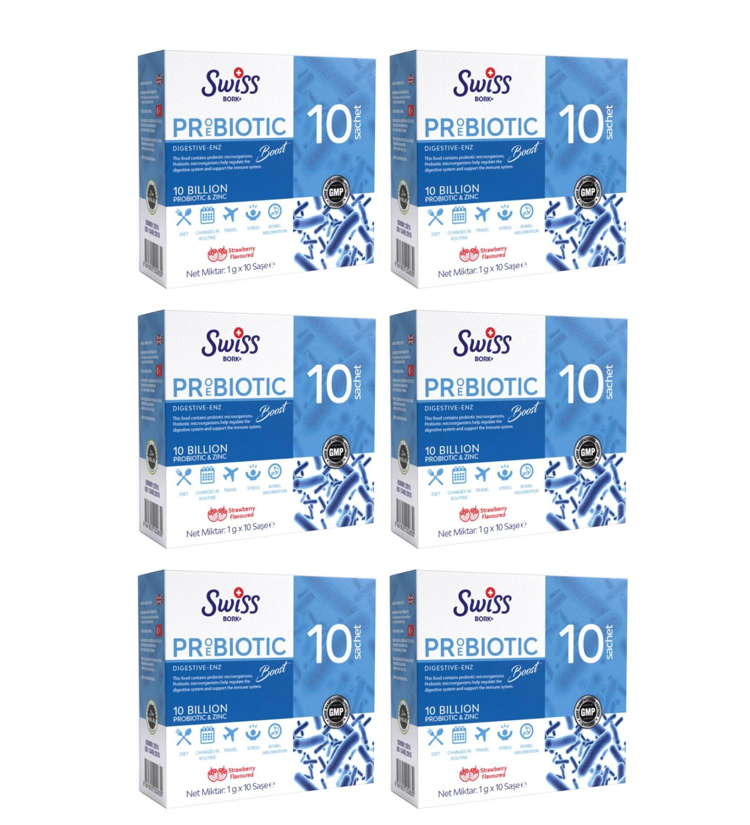 Bork Swiss Natural Bork Probiotic 10 Sachets 6 BOXES