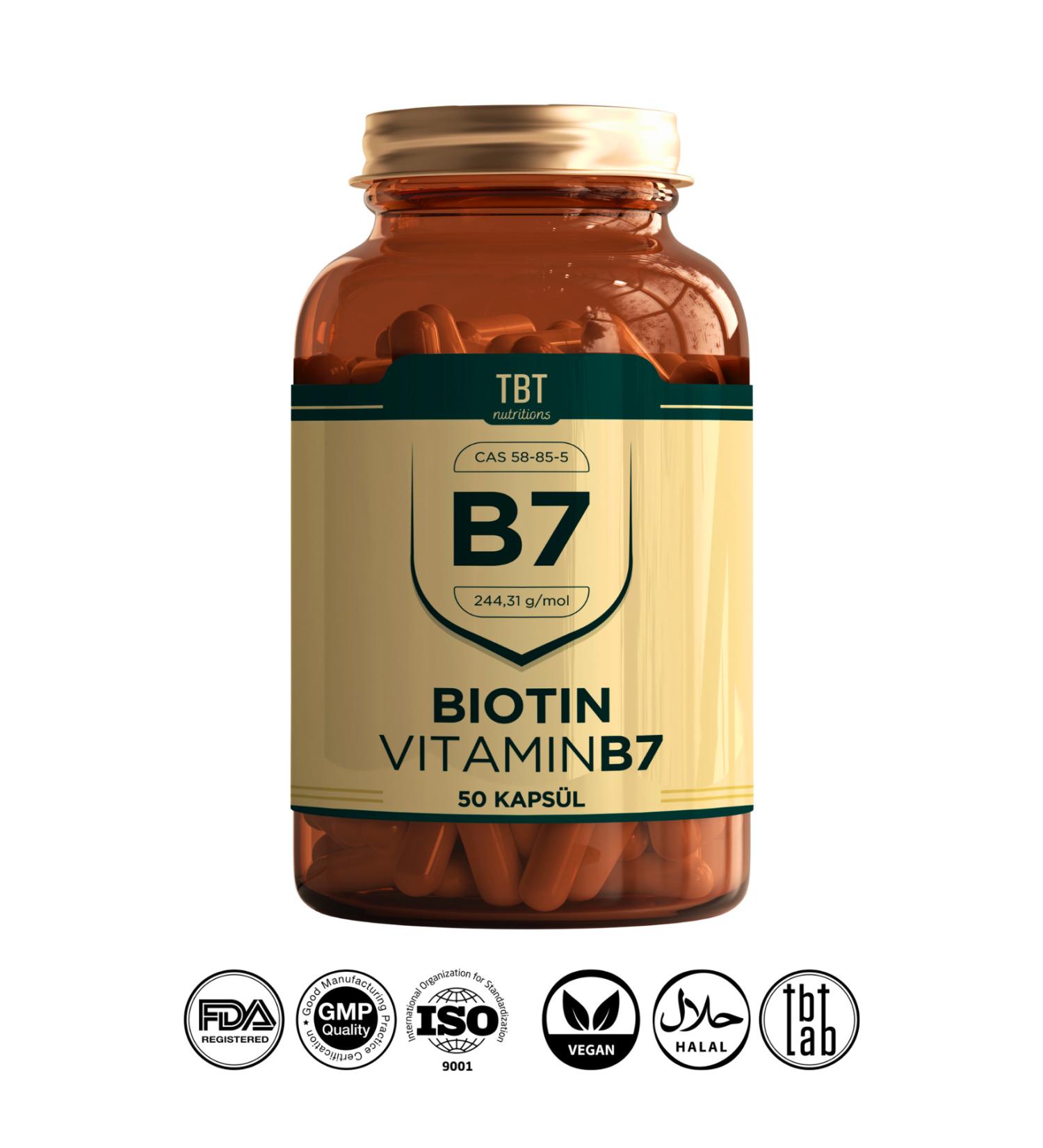 Tabitat Natural Biotin Vitamin B7 2500 Mcg 50 Capsules Containing Supplementary Food - Buy Online on GoSupps.com