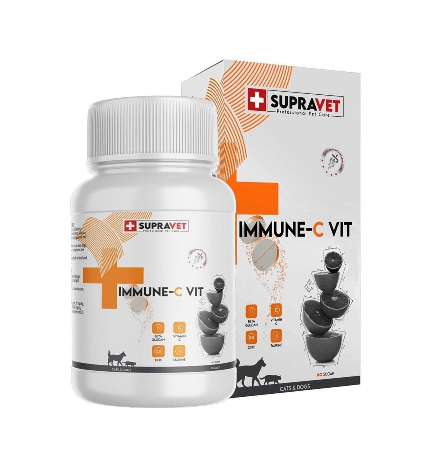 Supravet Immune Cat Dog Vitamin 75 Tablets - Buy Online on GoSupps.com