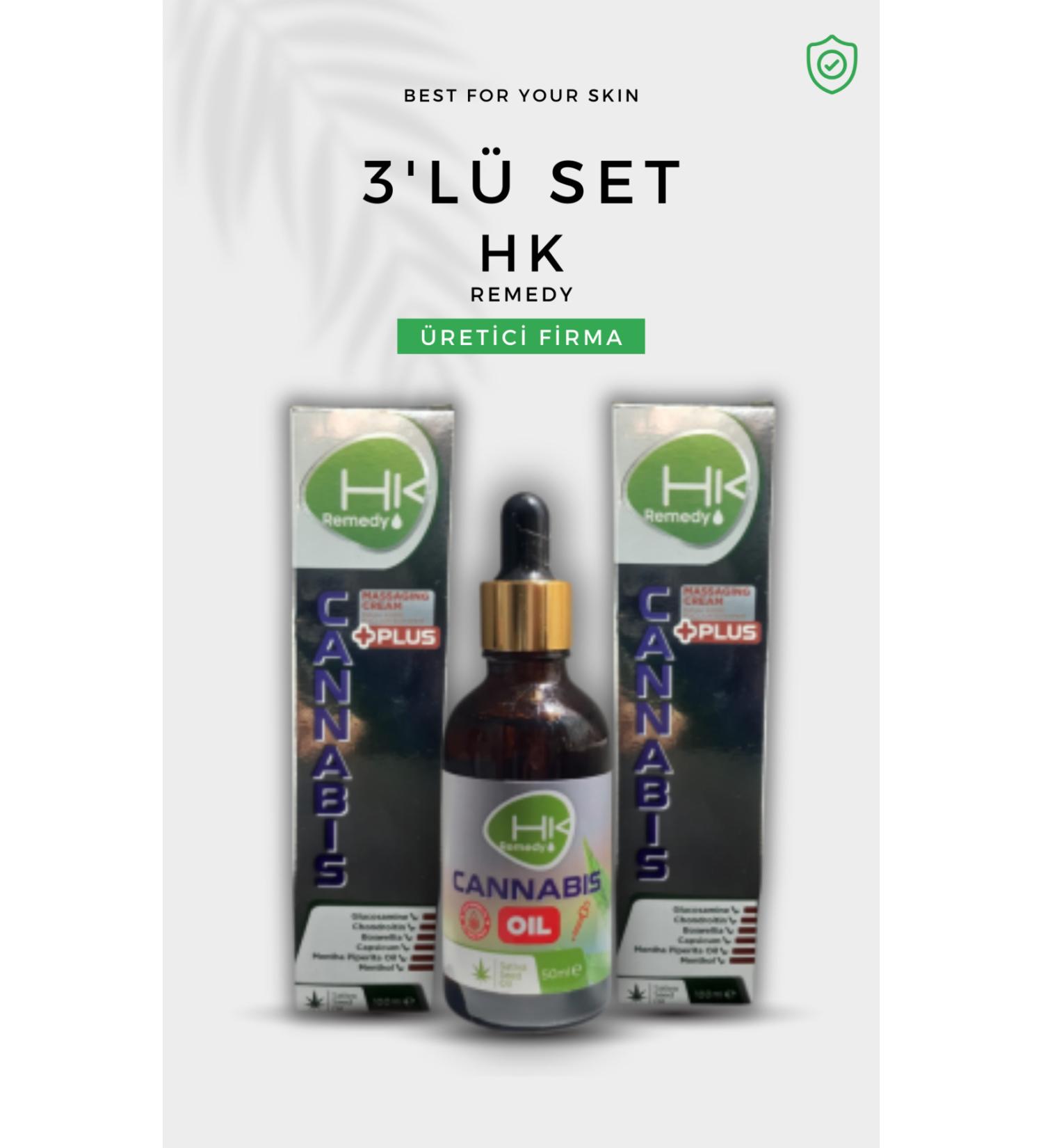 HK Remedy Massage Cream and Oil Set of 3