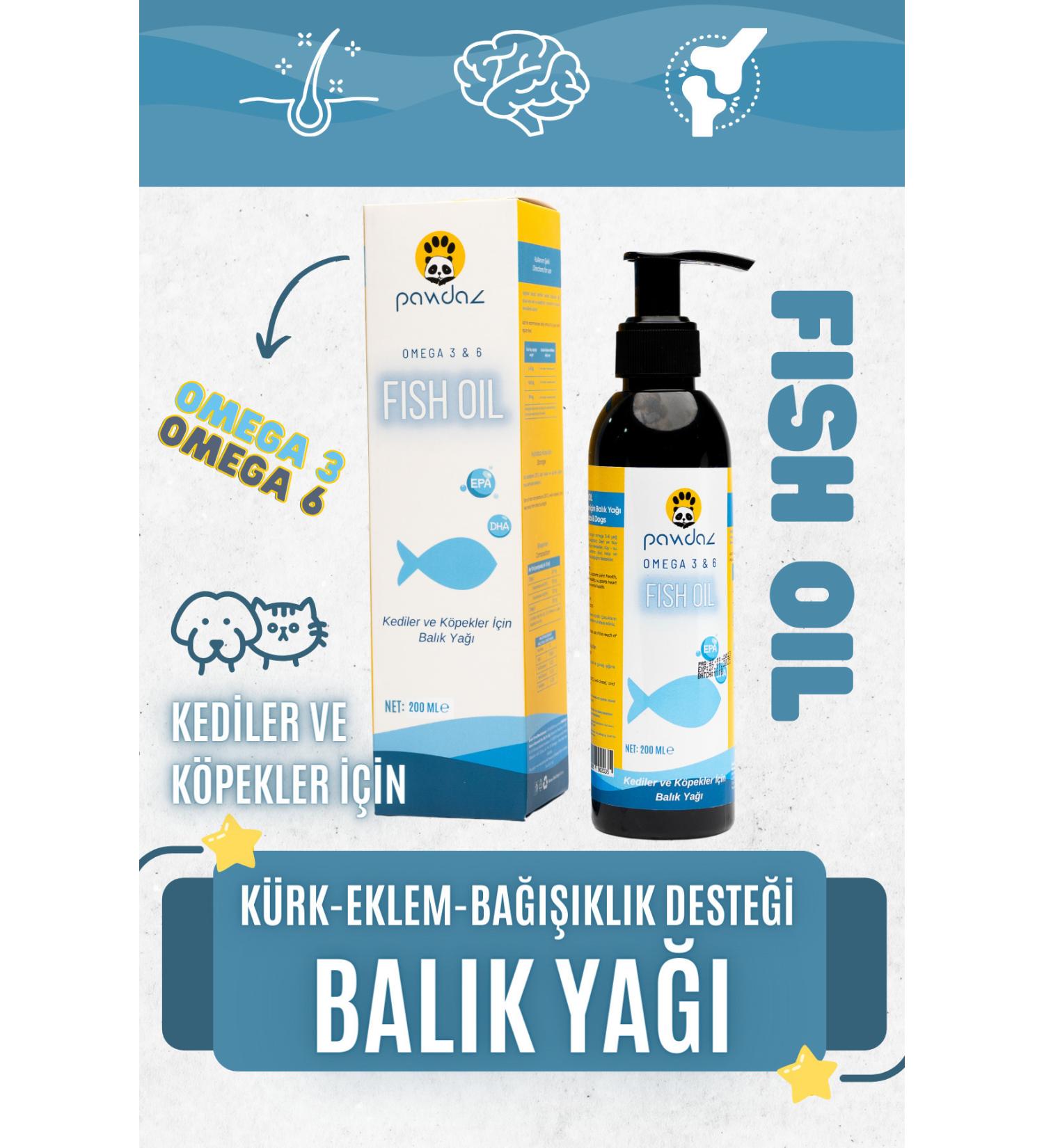 pawdaz Fish Oil - 200 ml. - Fish oil that supports skin and coat health (omega 3-6) - Buy Online on GoSupps.com