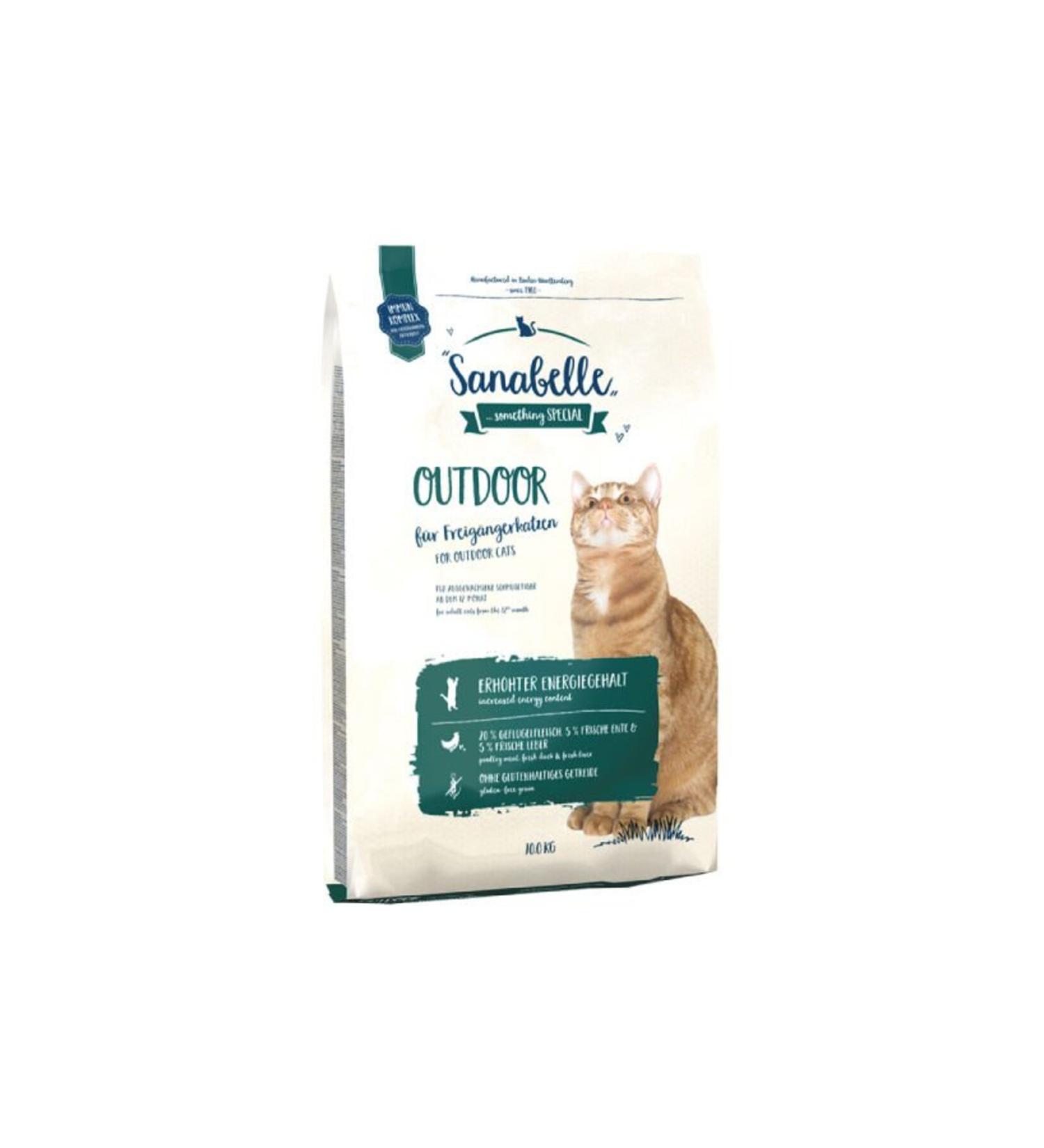 Sanabelle Outdoor Adult Cat Food for Outdoor Poultry 10 Kg