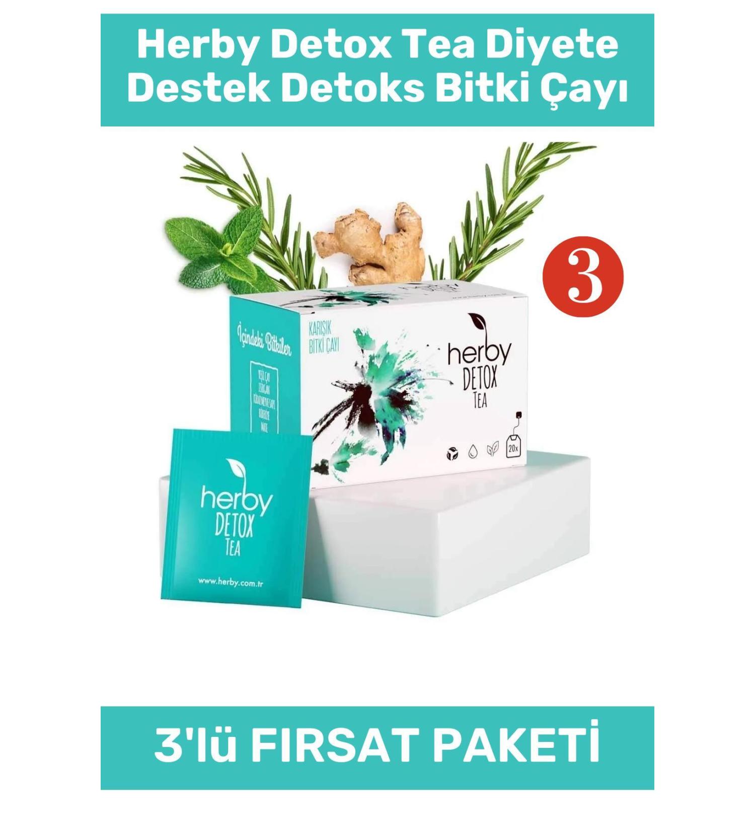 Herby Detox Tea Diet Support Detox Herbal Tea 3 Pack