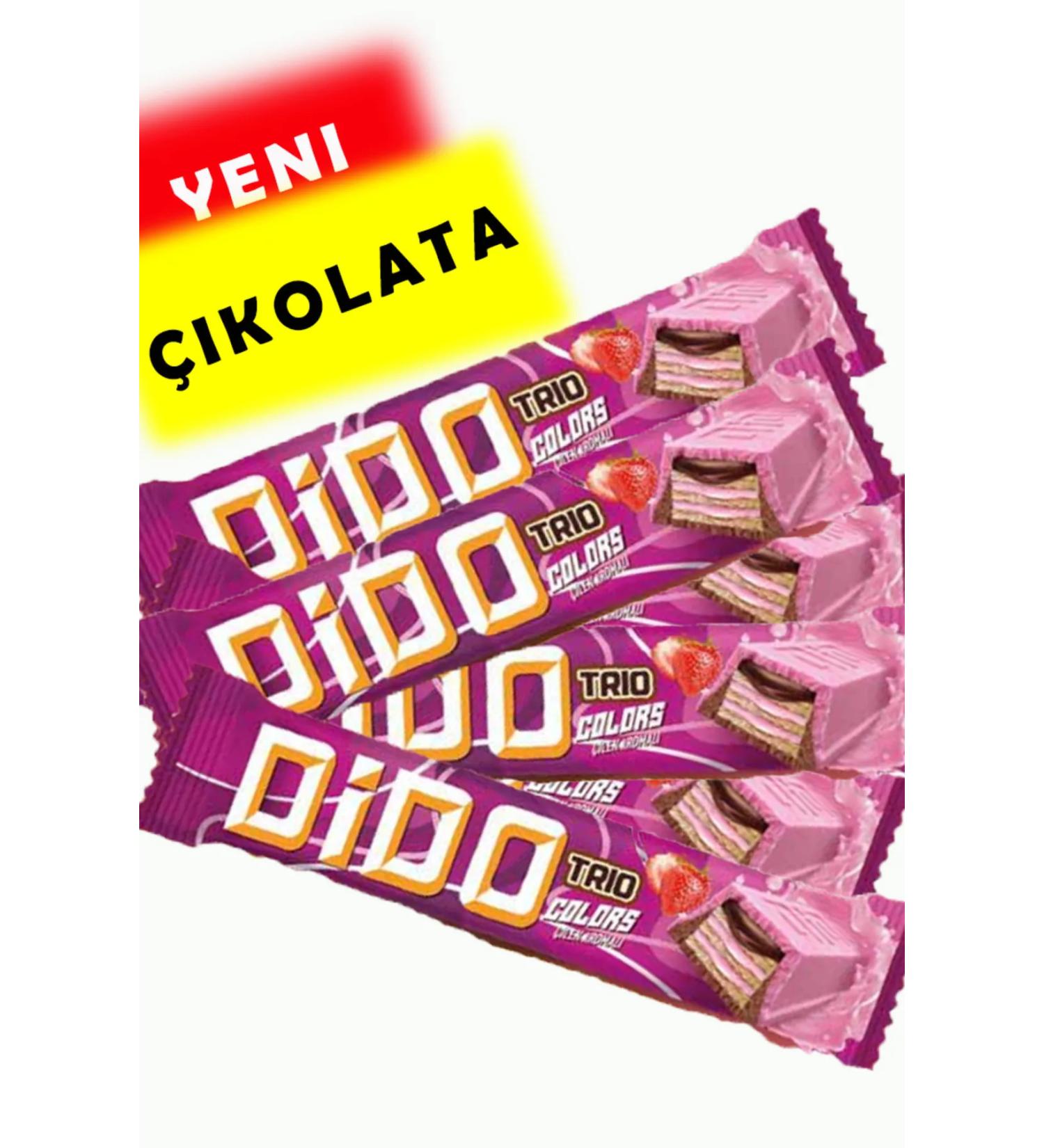 Ulker Dido Trio Colors Strawberry 36.5 Gr x 12 Pieces