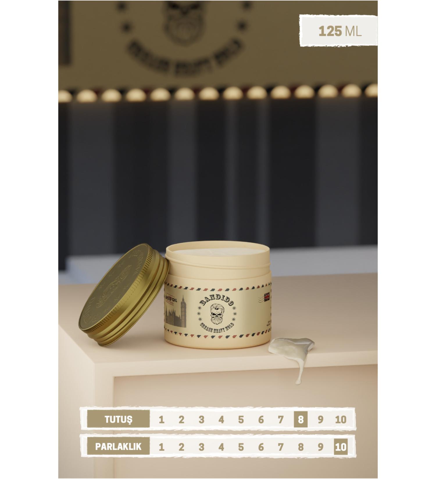 BAND DO Grease Heavy Hold 125 ml / Oil Based Medium Hold Shiny Natural Wax