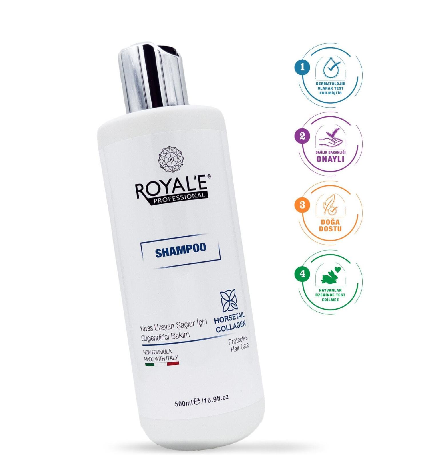 royale professional Shampoo - Horsetail Collagen Shampoo 500ml - Buy Online on GoSupps.com