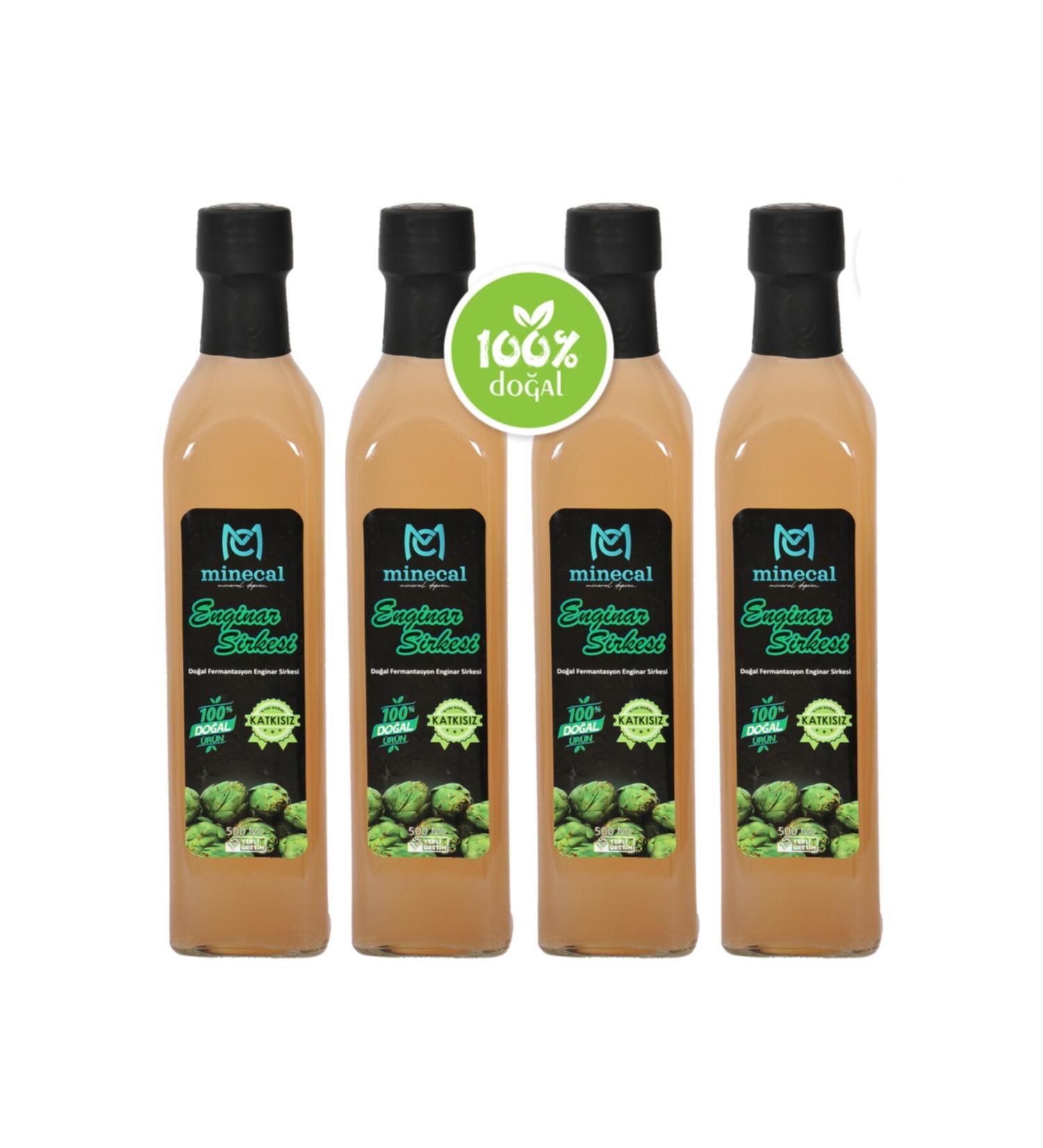 Minecal Natural Fermented Artichoke Vinegar 4x500ml