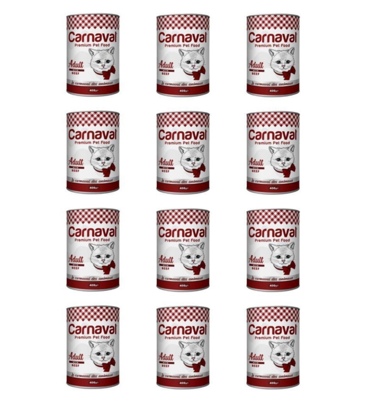 Carnaval Cat Steak Cat Canned Food 400 gr X 12 pcs