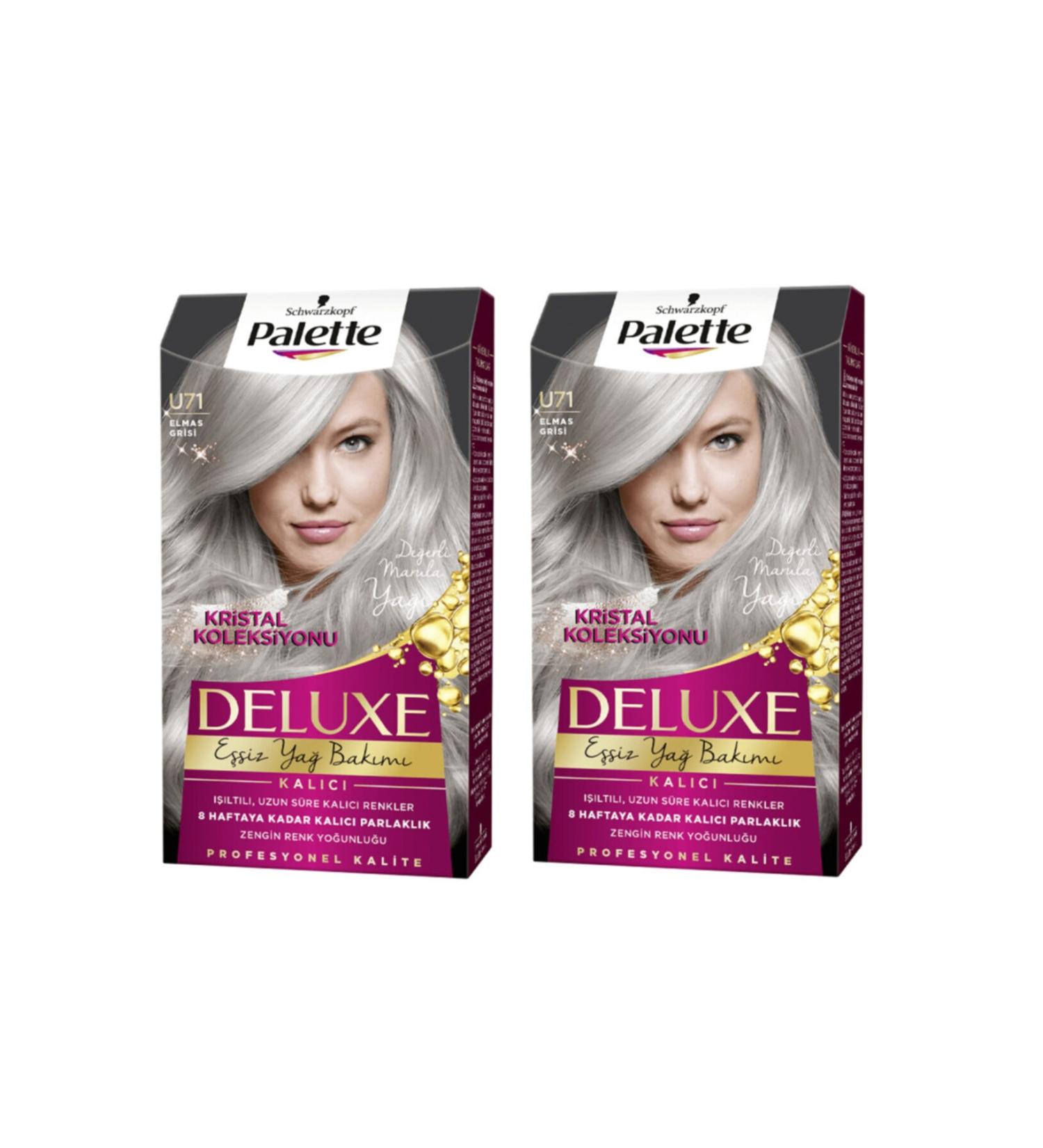 Palette Deluxe U71 Diamond Grey X2 Pieces