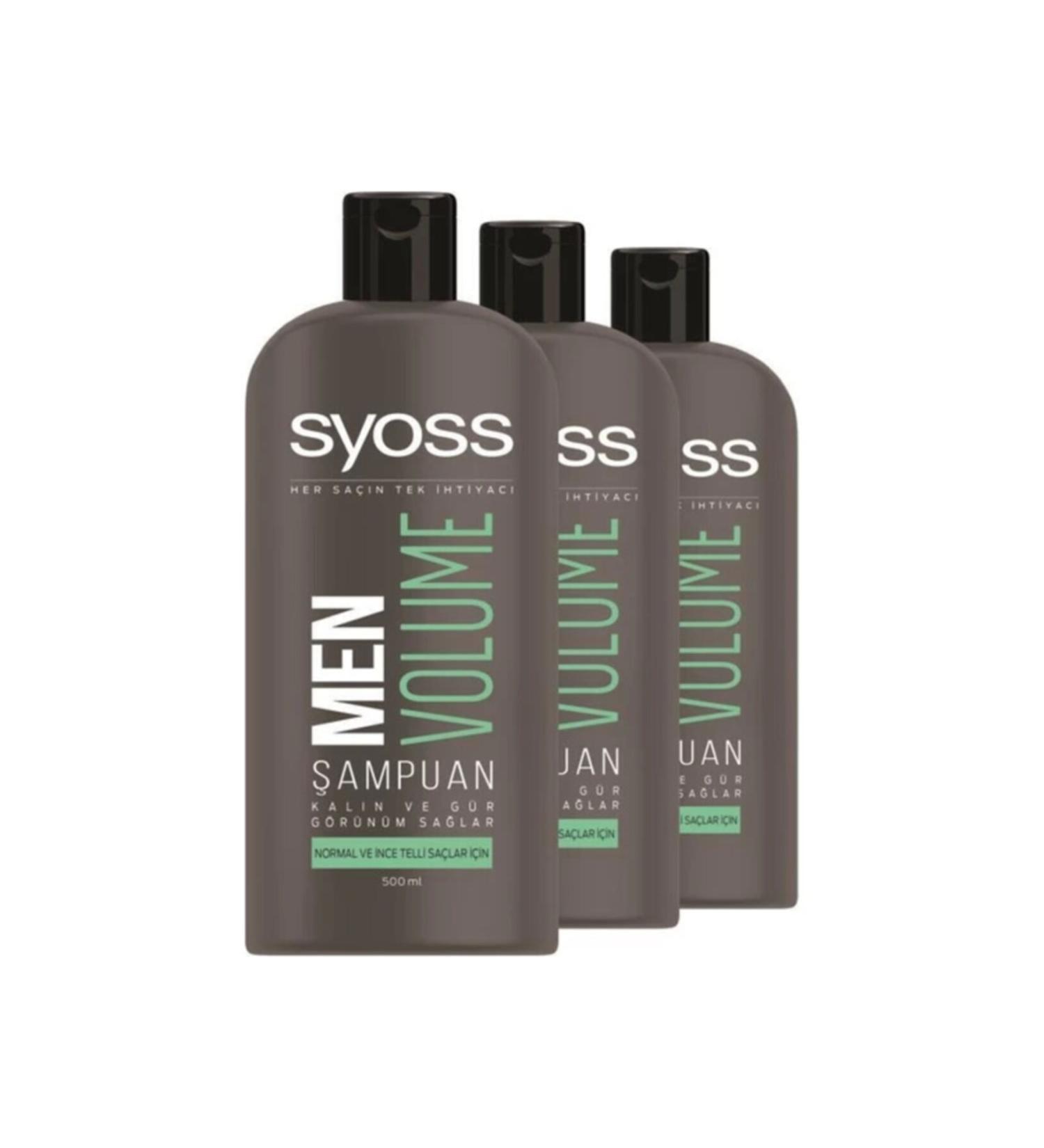 Syoss Men Volume Shampoo 500 ml x 3 Pieces