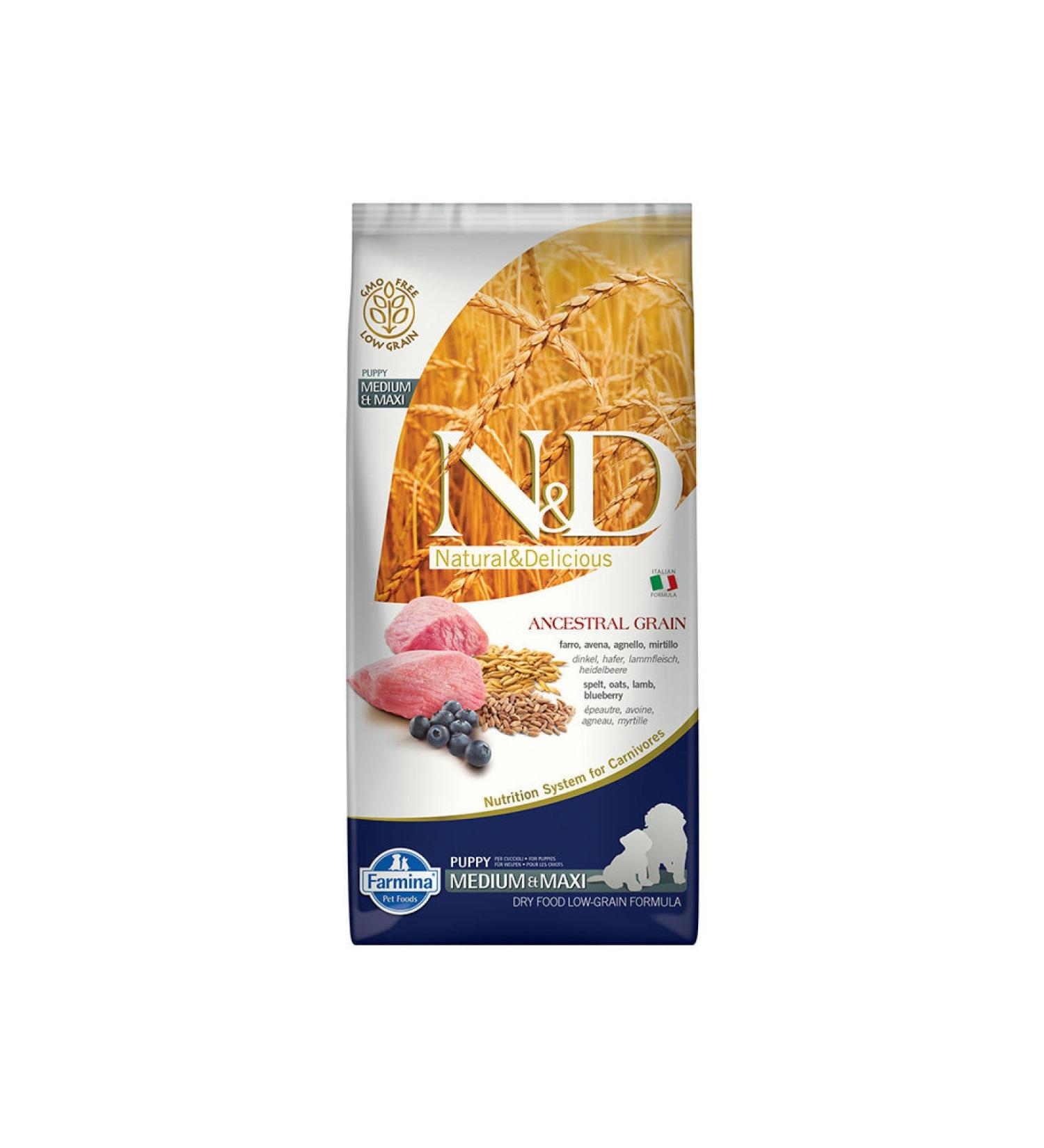 N & D Low Grain Medium Puppy Lamb Dog Food 2.5 Kg (original)