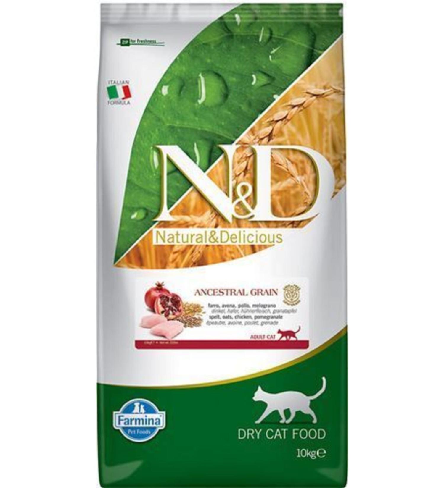 N & D Nd Low Grain Chicken & Pomegranate Adult Cat Food 10 Kg