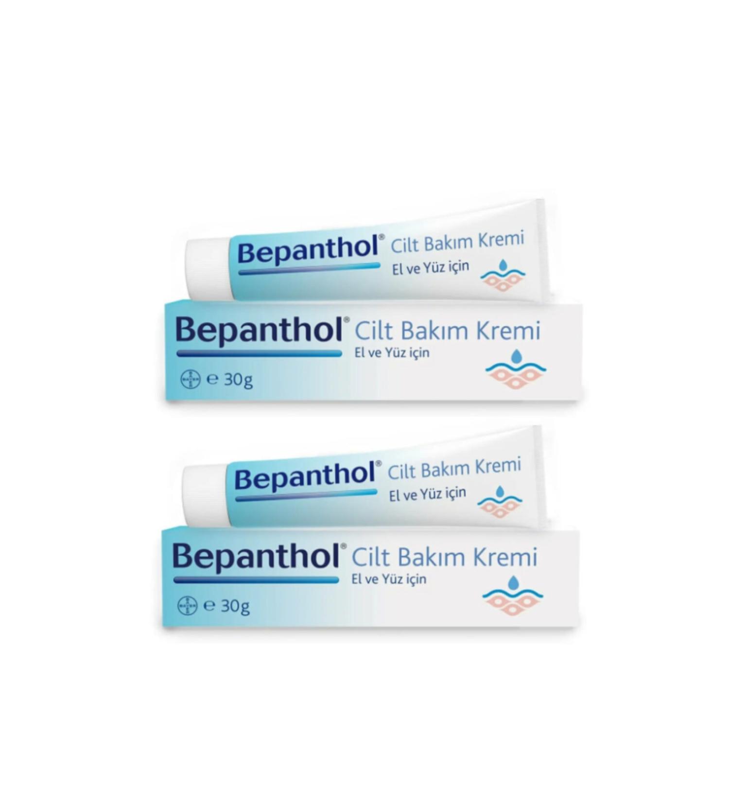 Bepanthol Skin Care Cream 30gr X 2 pieces - Suitable for All Skin Types Hand and Daily Face Care - Buy Online on GoSupps.com