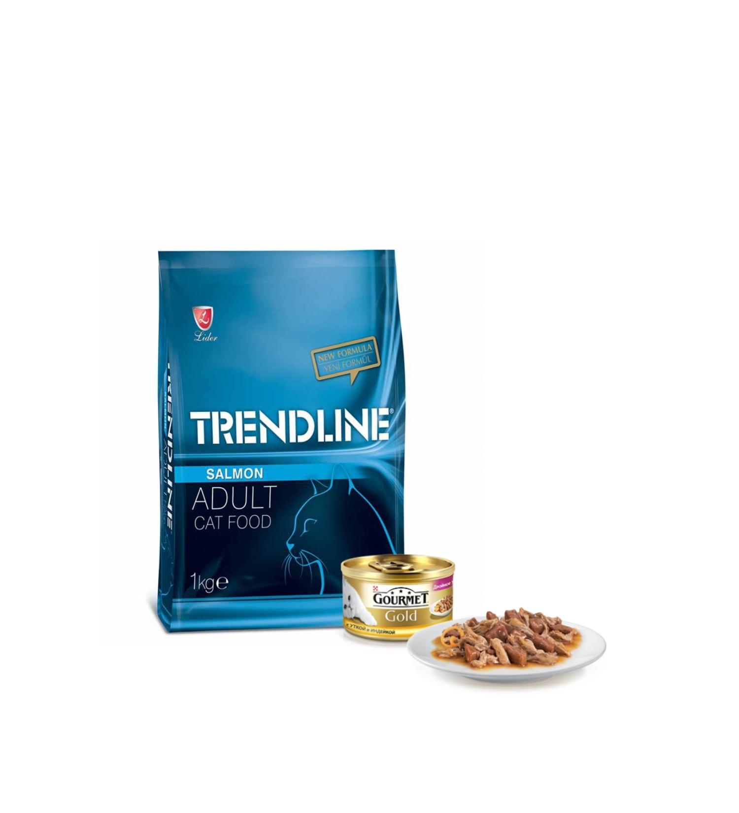 Trendline Nut Adult Cat Food - 1 kg + Gourmet Gold 85 gr