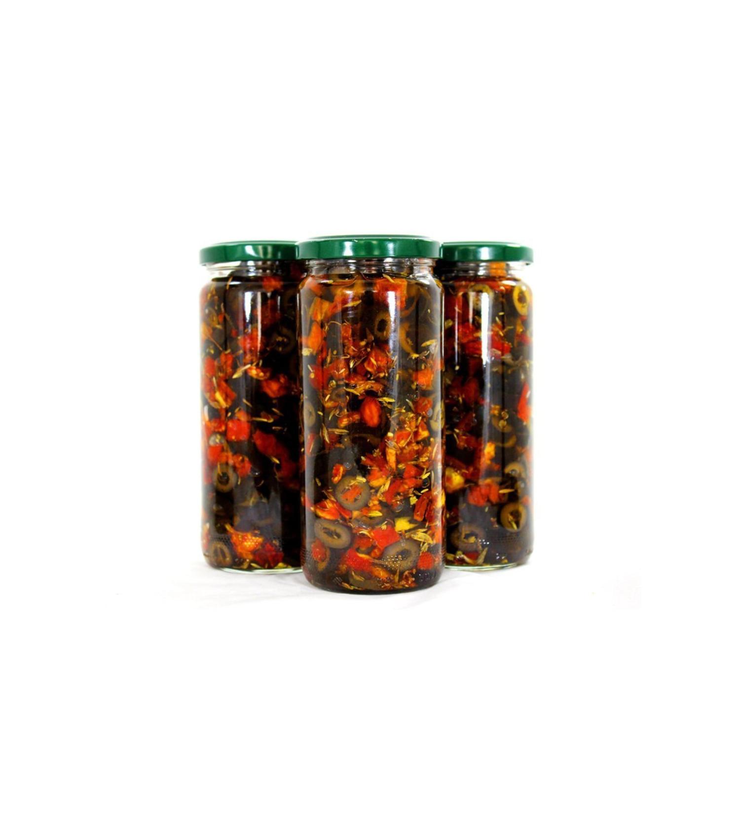 Umut Cooperative Black Olives with Tomato Sauce 450 gr