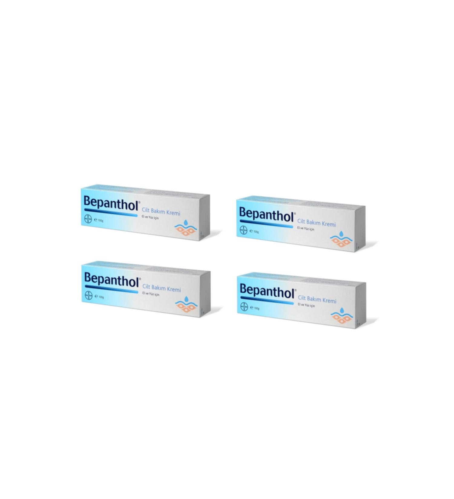 Bepanthol Provitamin B5 Containing Skin Care Cream 100 gr X4 Pieces