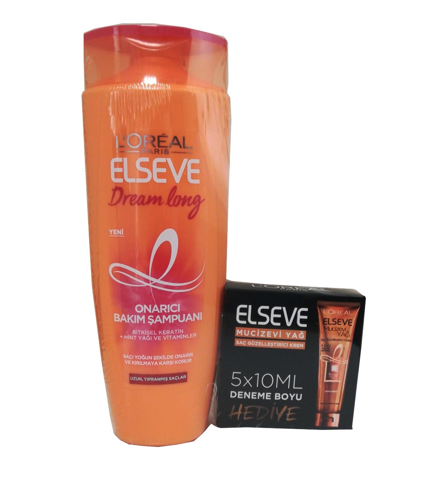 Elseve Dream Long Repair Care Shampoo + Miraculous Oil Trial Size Gift