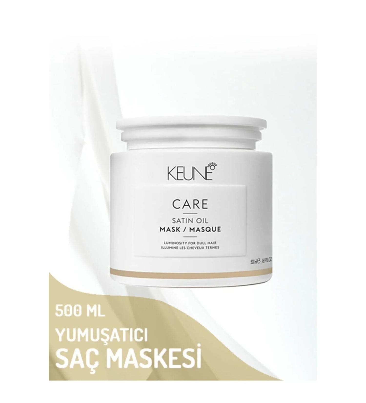 Keune Vegan Care Satin Oil Mask Moisturizing Mask for Dry Hair 500ml -BeautyBar-544774696